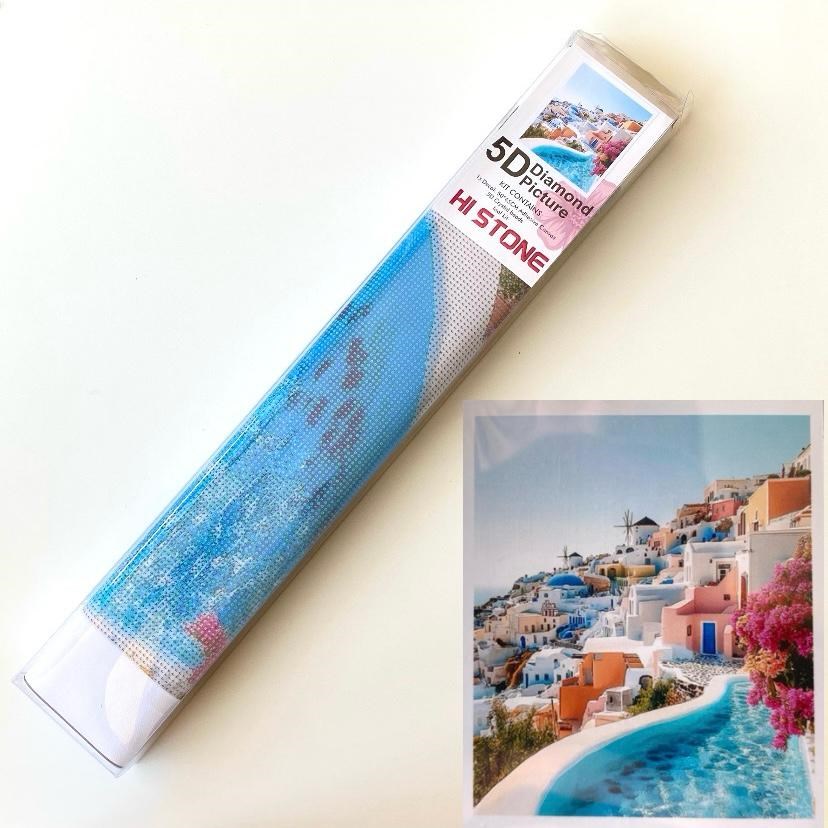 Boncuklu Taşlı Pano Mozaik Elmas Goblen Çocuklar İçin Diamond Tablo 50 X 65 Cm Ege Adası