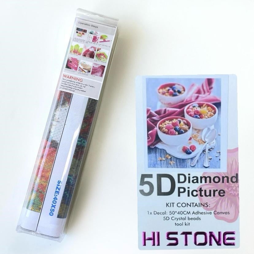 Boncuklu Taşlı Pano Mozaik Elmas Goblen Diamond Tablo 50 X 40 Cm Tropik Kase
