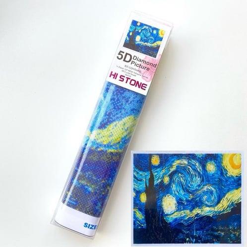Boncuklu Taşlı Pano Mozaik Elmas Goblen Diamond Tablo 40x 50 Cm Yıldızlı Gece