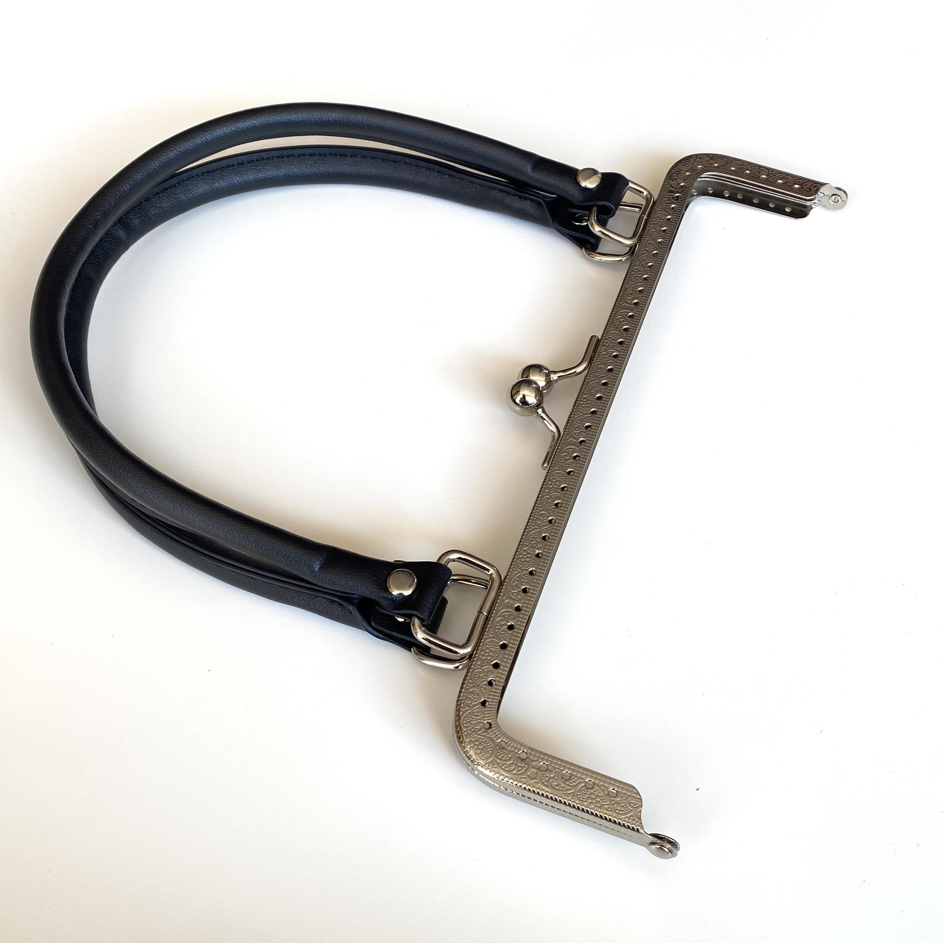 Çanta Bursu - Çanta Suni Deri Saplı Gümüş Renk 25 Cm BA-0091