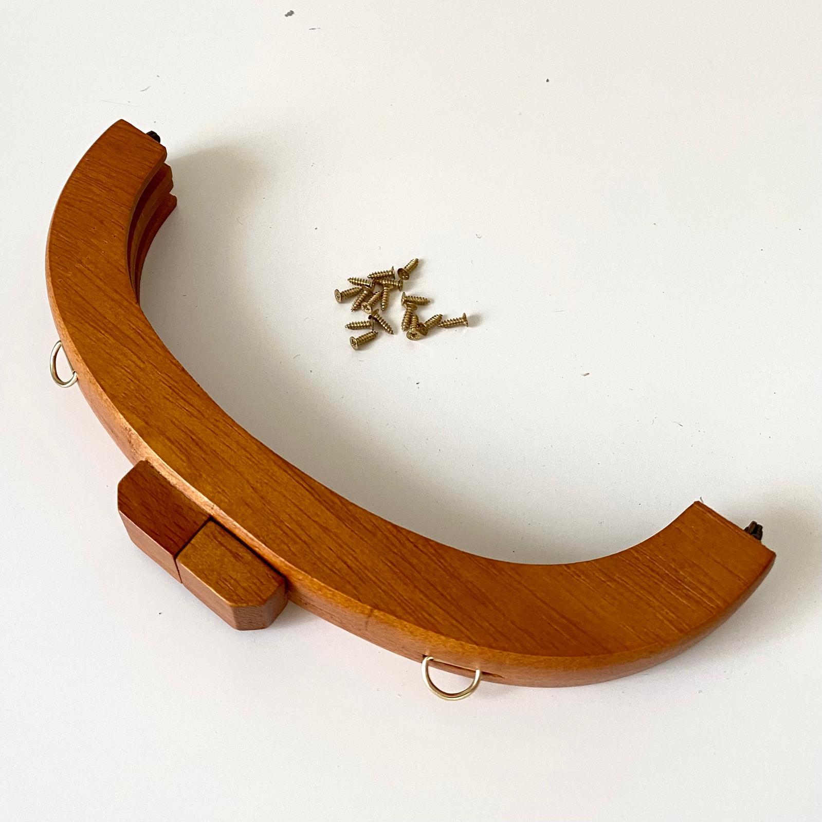 Çanta Bursu Oval Slim Kahve 20 Cm