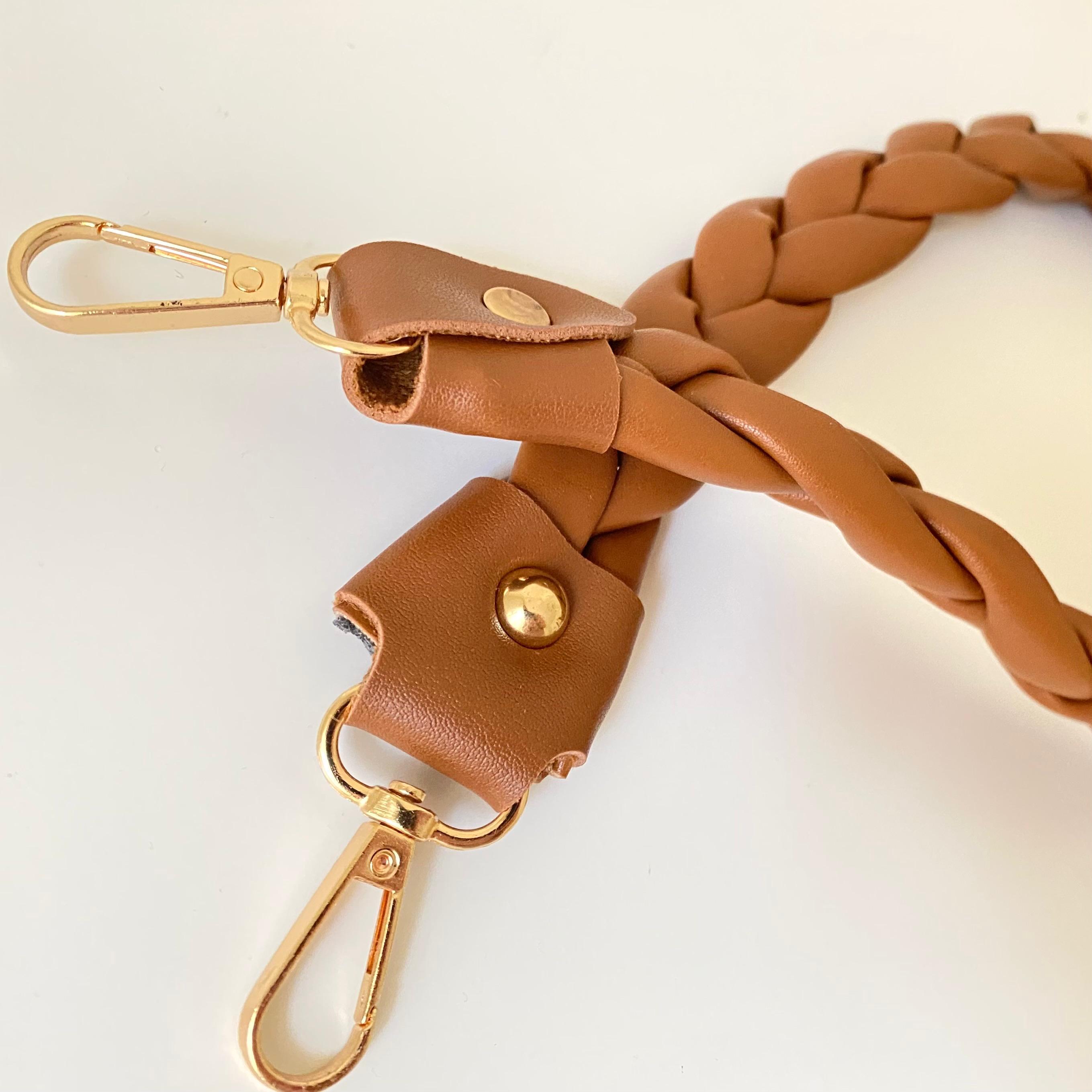 Çanta Sapı Suni Deri Saç Örgüsü Model 70 Cm* 3.5 Cm Taba