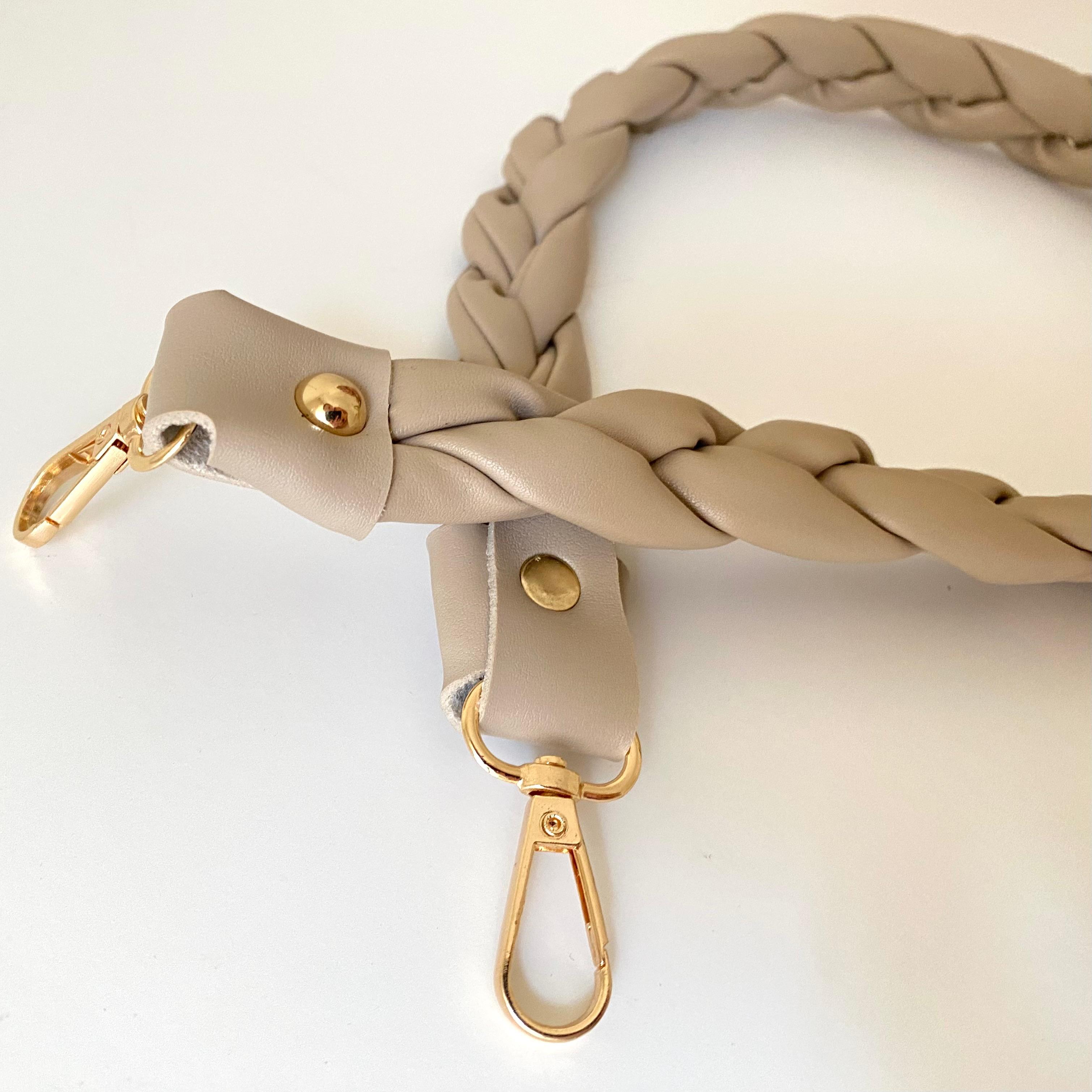 Çanta Sapı Suni Deri Saç Örgüsü Model 70 Cm* 3.5 Cm Krem