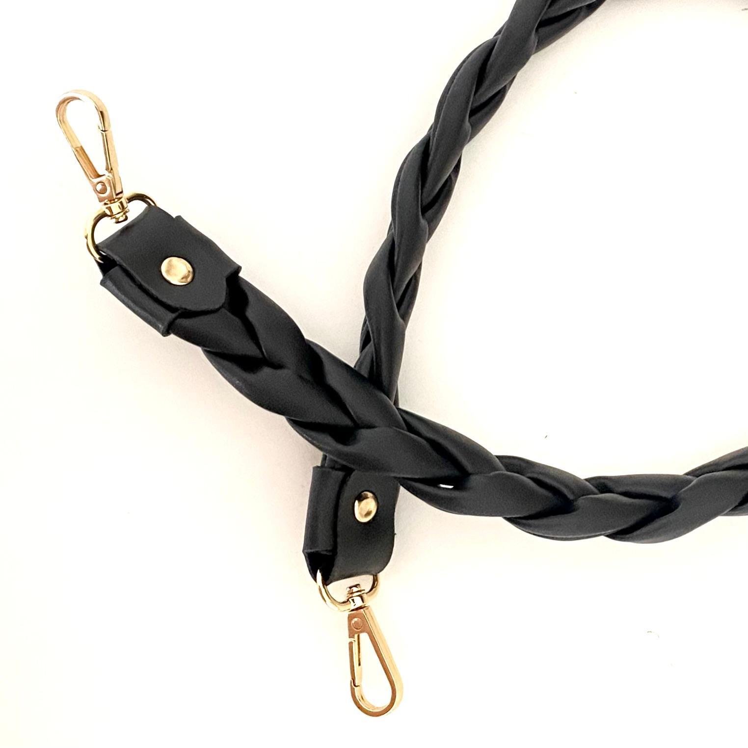 Çanta Sapı Suni Deri Saç Örgüsü Model 70 Cm* 3.5 Cm Siyah