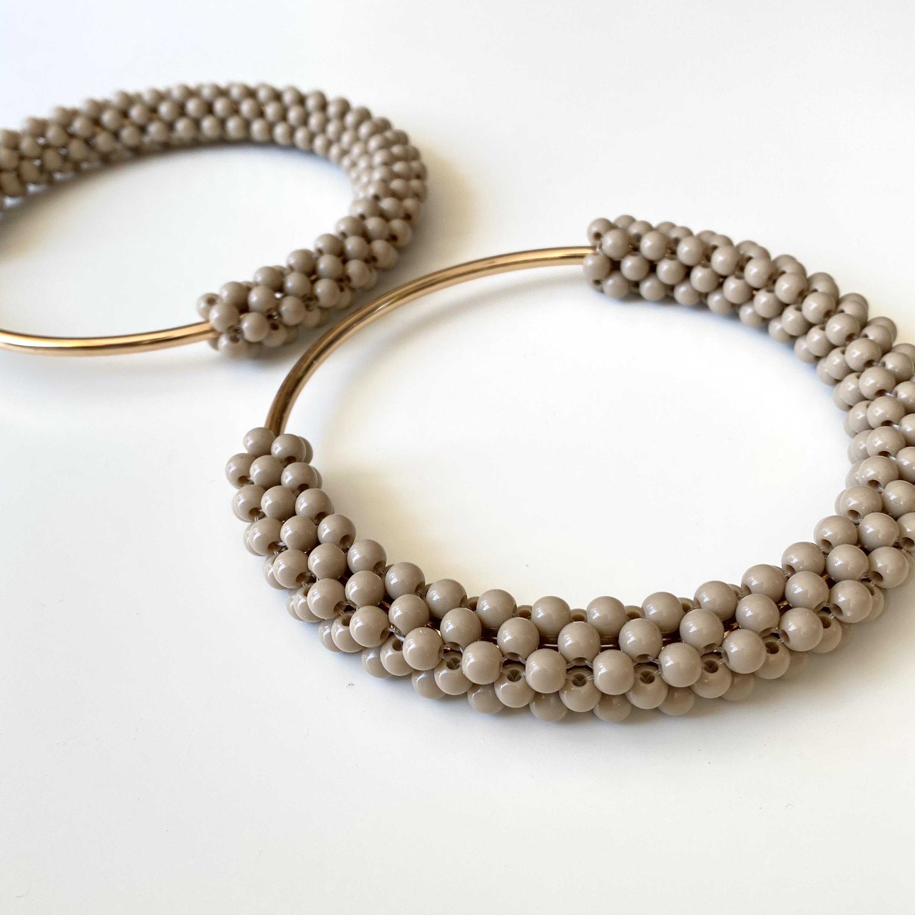 Çanta Sapı Vizon İncili Altın Halka Detaylı