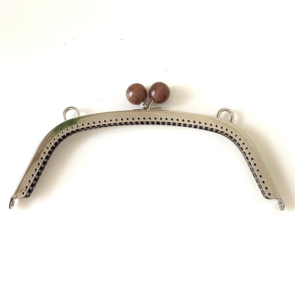 Çanta ve Cüzdan Klipsi Antik Renk Koyu Kahve Başlı 23 Cm