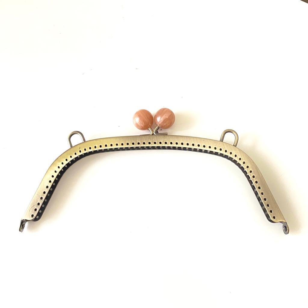 Çanta ve Cüzdan Klipsi Antik Renk Somon Başlı 23 Cm