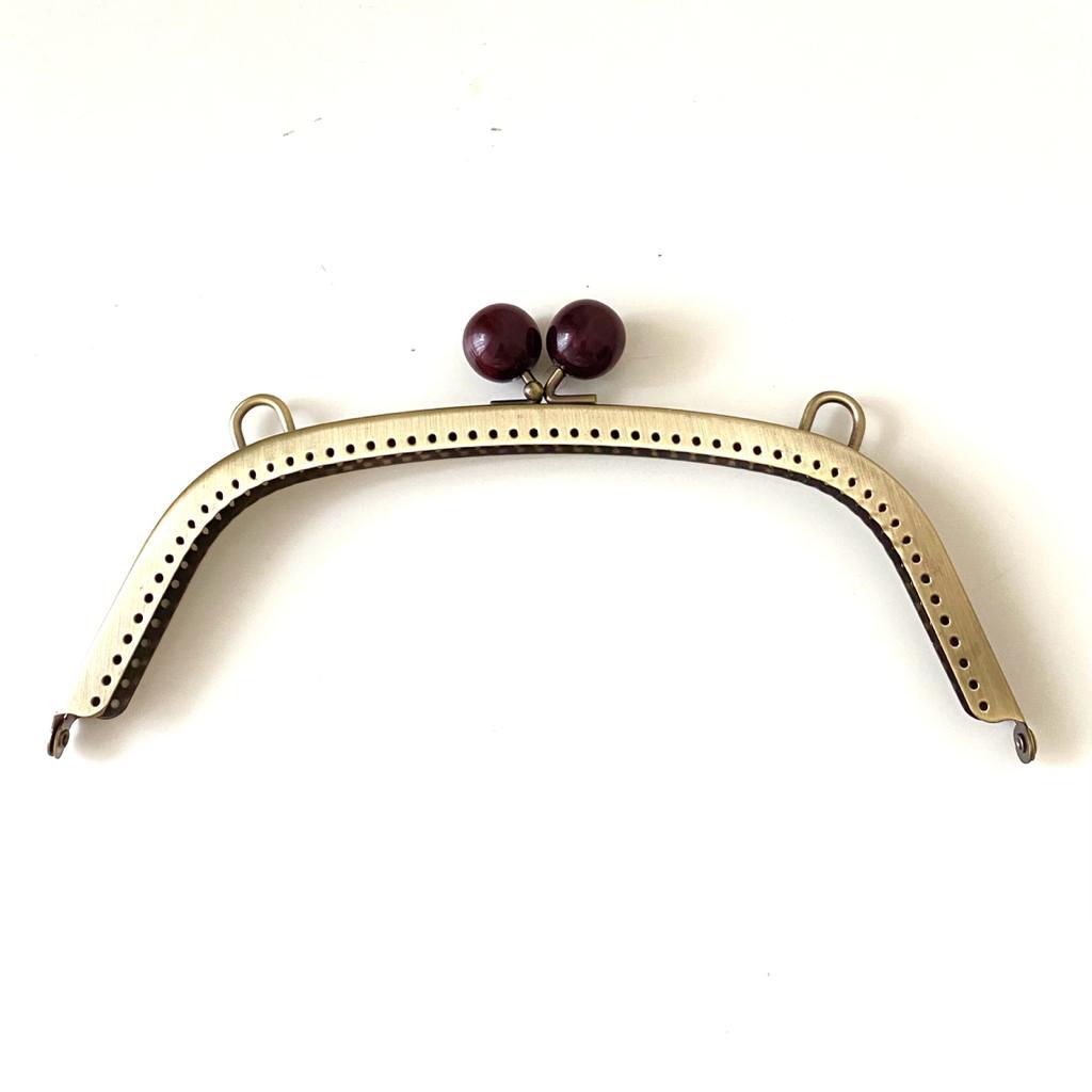 Çanta ve Cüzdan Klipsi Antik Renk Yanık Kahve Başlı 23 Cm