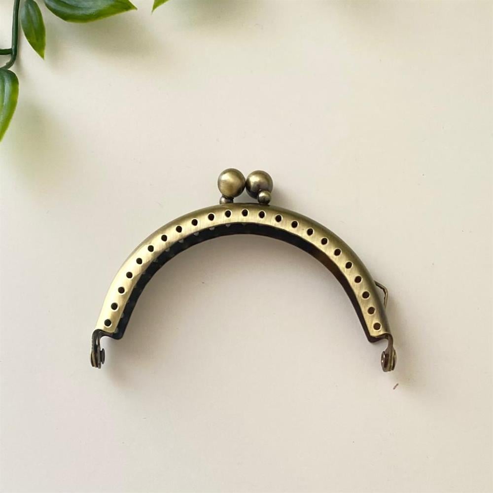 Çanta ve Cüzdan Klipsi Bakır Renk Oval Model 8,5 Cm