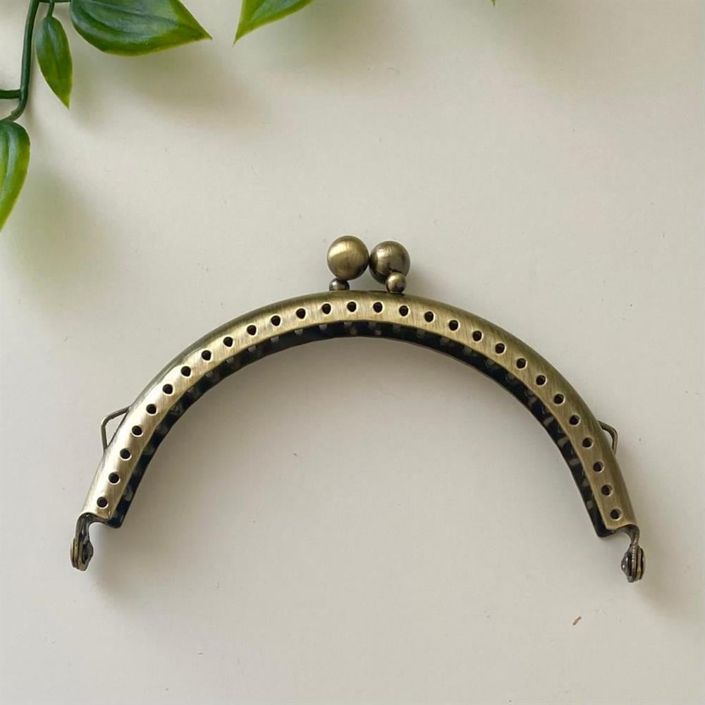 Çanta ve Cüzdan Klipsi Bakır Renk Oval Model 10,5 Cm