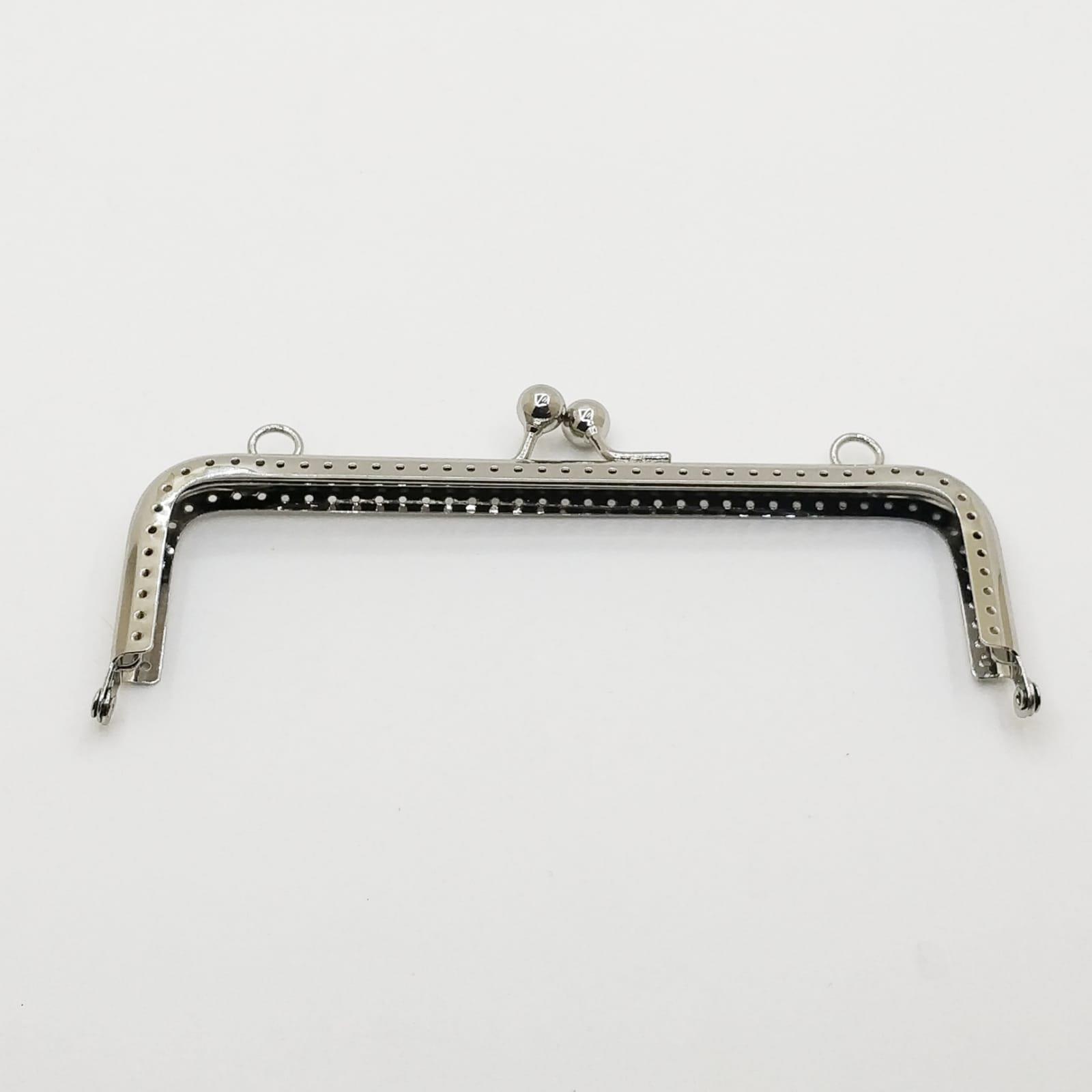 Çanta ve Cüzdan Klipsi Gümüş Renk Köşeli Model 18 Cm ( ASKILIKLI )