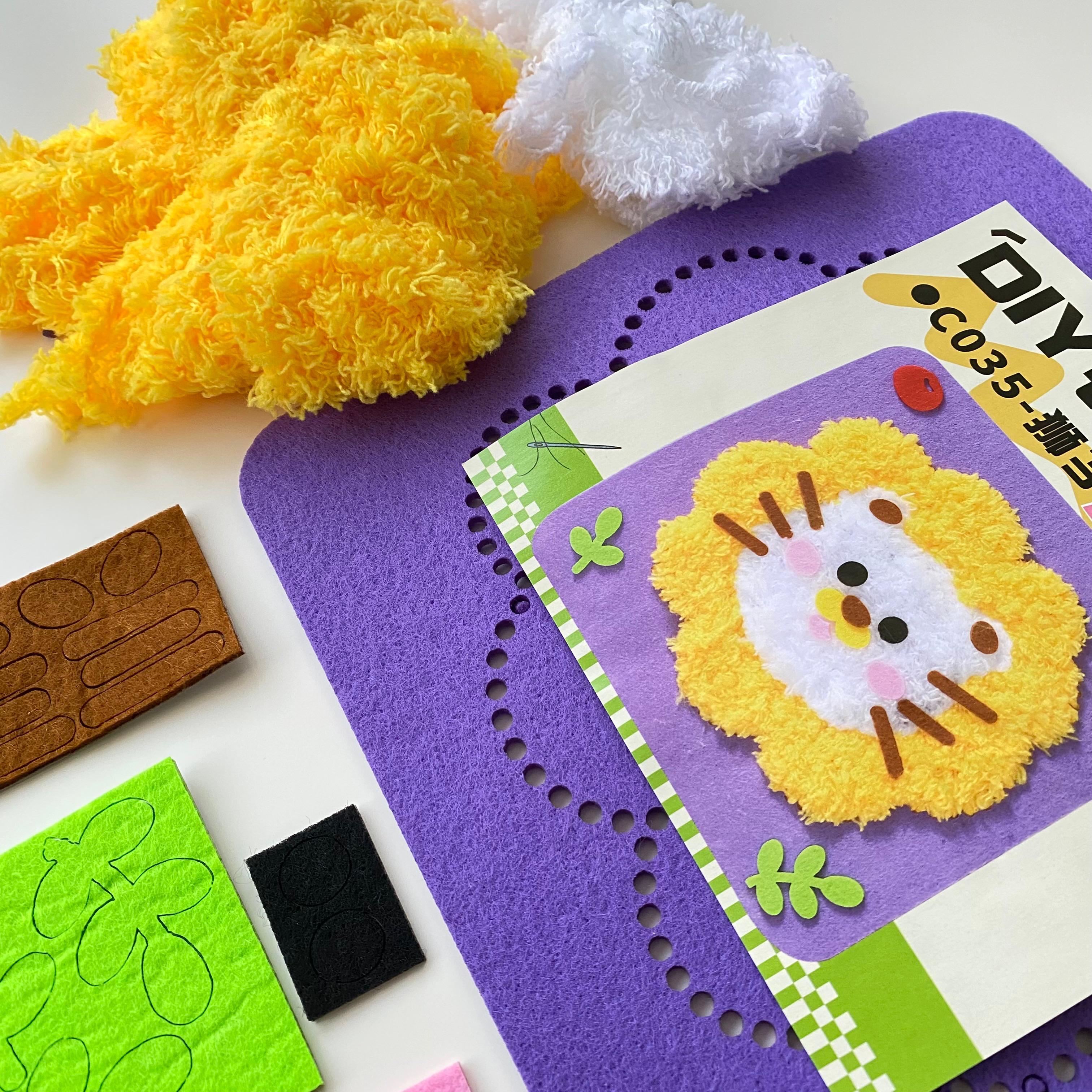 Çocuklar İçin Başlangıç Keçe Şablonlu İşleme Hobi Seti No:7