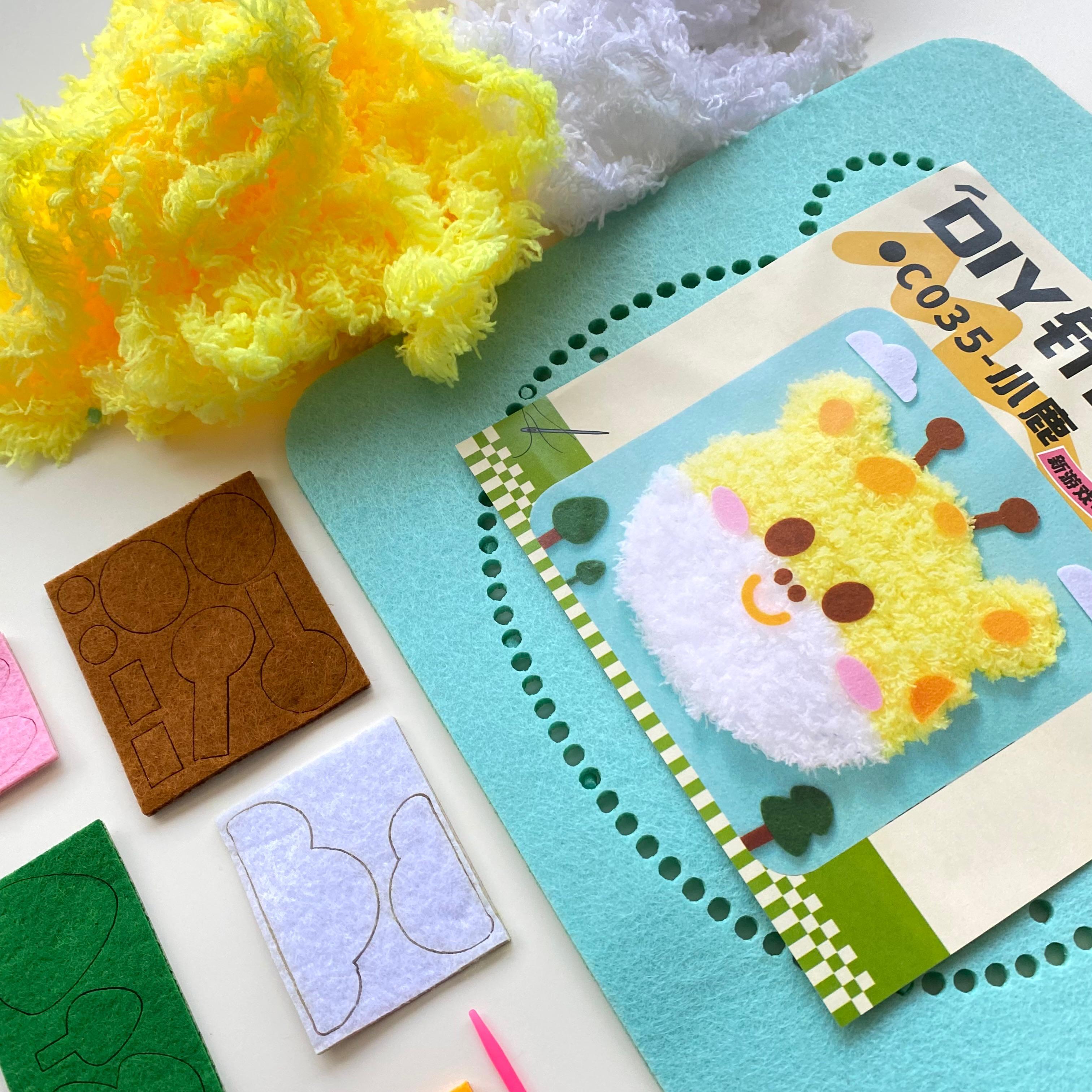 Çocuklar İçin Başlangıç Keçe Şablonlu İşleme Hobi Seti No:8