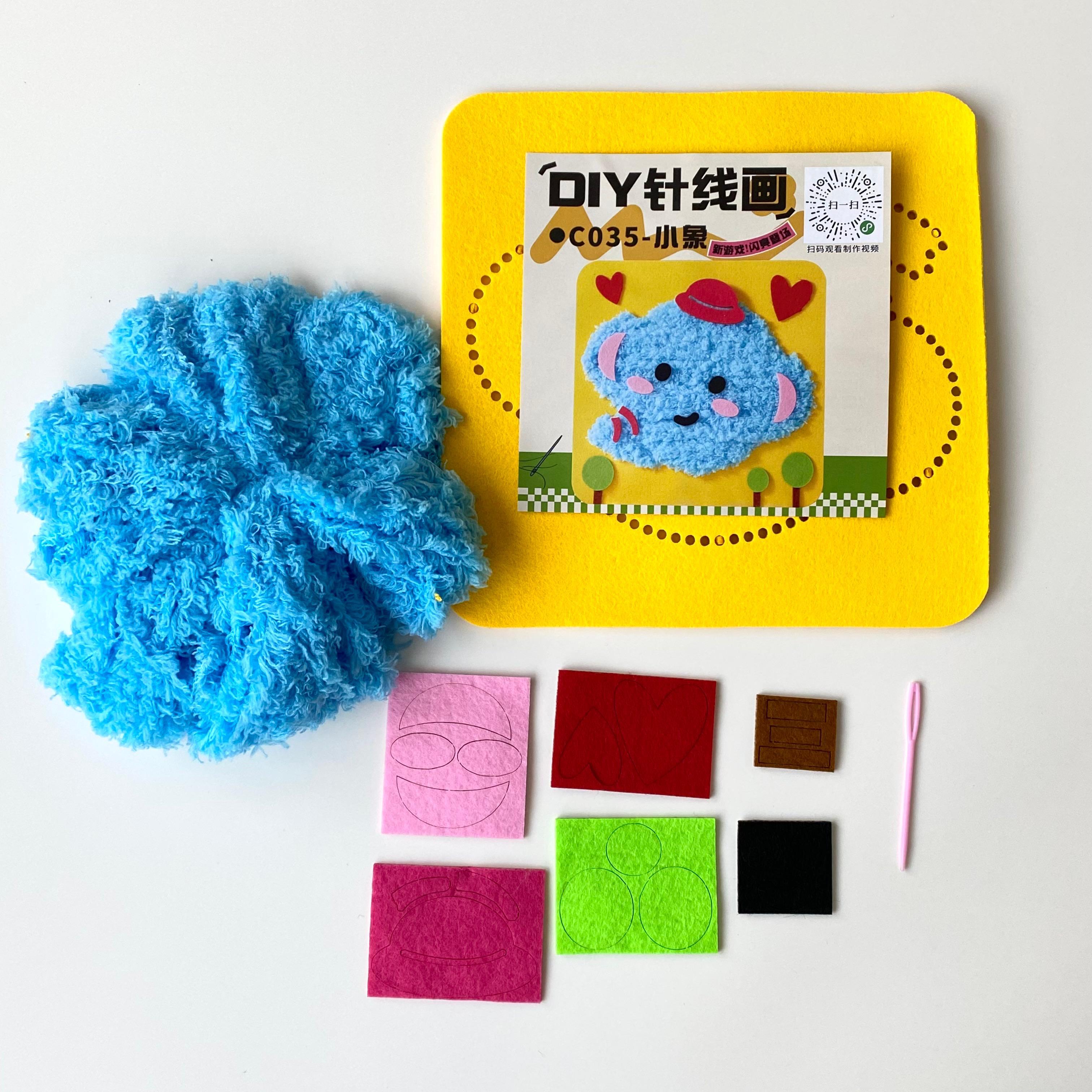 Çocuklar İçin Başlangıç Keçe Şablonlu İşleme Hobi Seti No:9