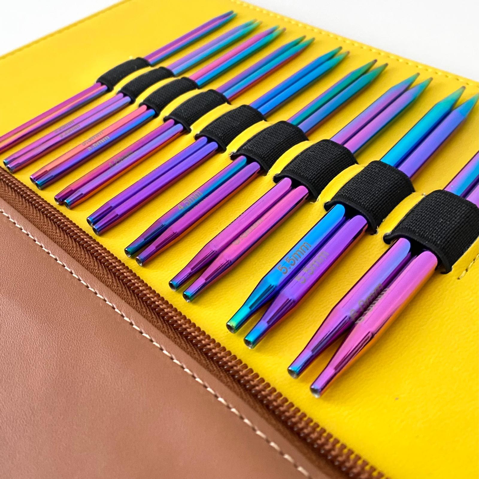 Değiştirilebilir Misina Bağlantılı Şiş Seti Rainbow Slim Taba Çantalı