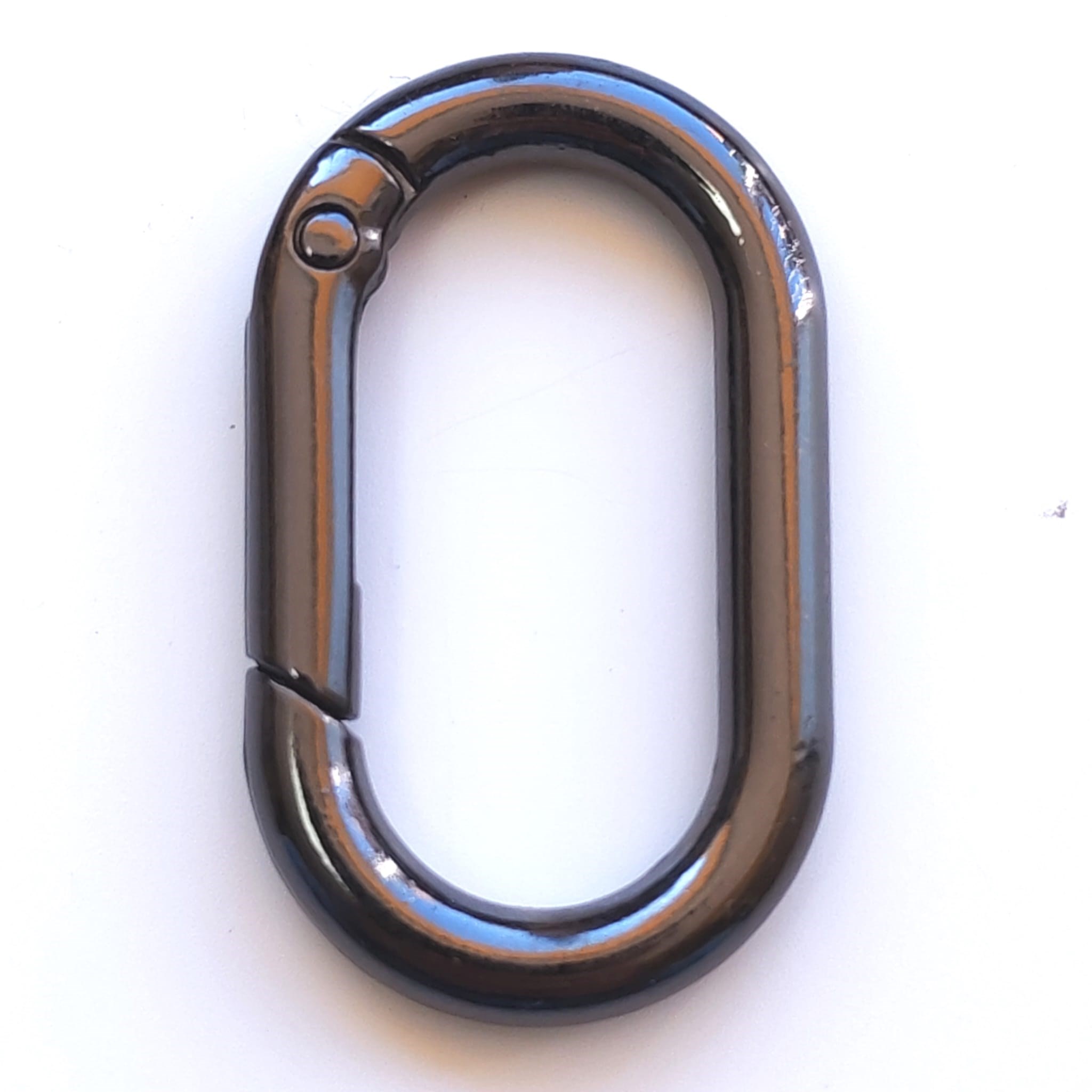 Dikdörtgen Oval Yaylı Çanta Halkası 2.50 Cm X 4.00 Gri