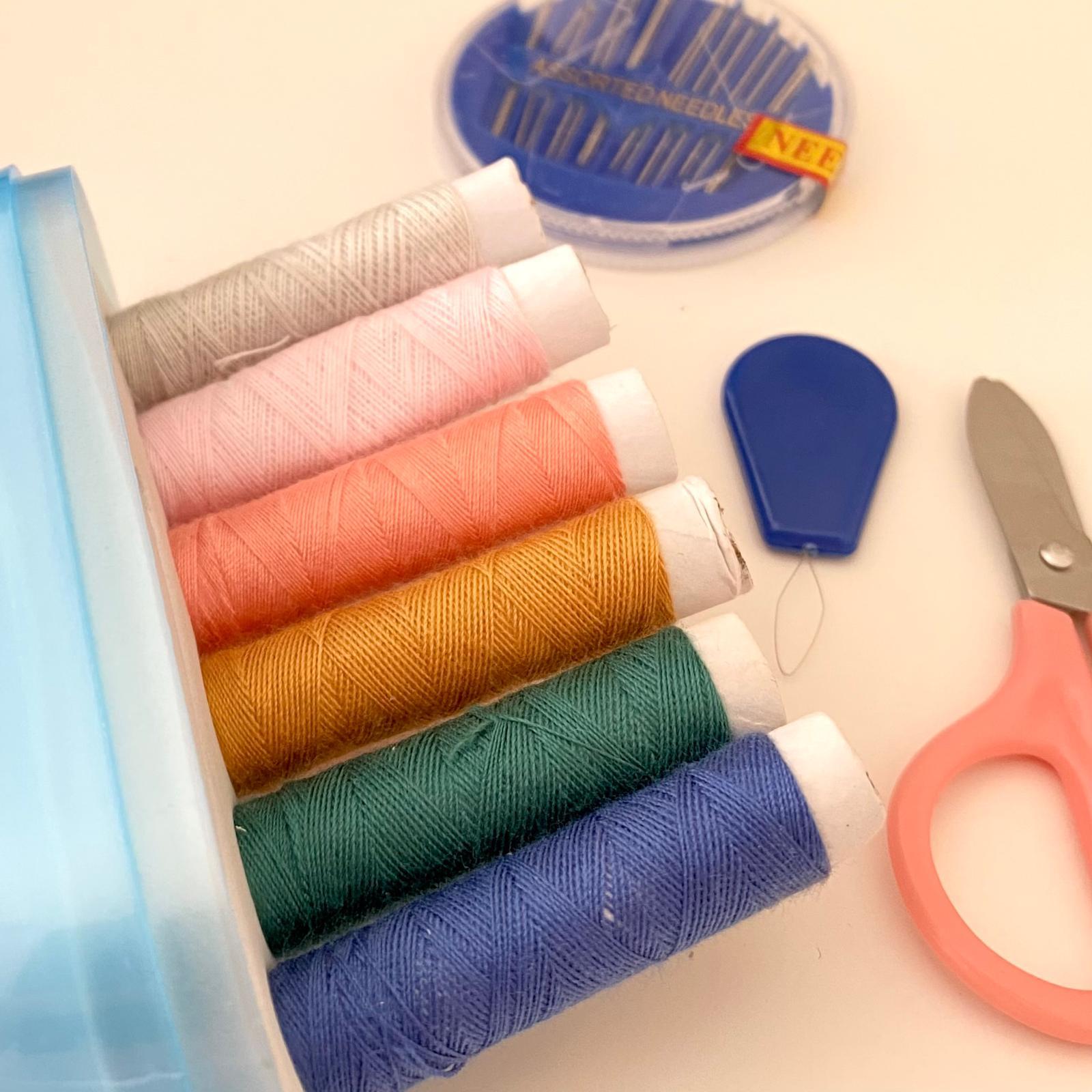 Dikiş İplik ve İğne seti Mavi Elma Kutulu Kod: 30864