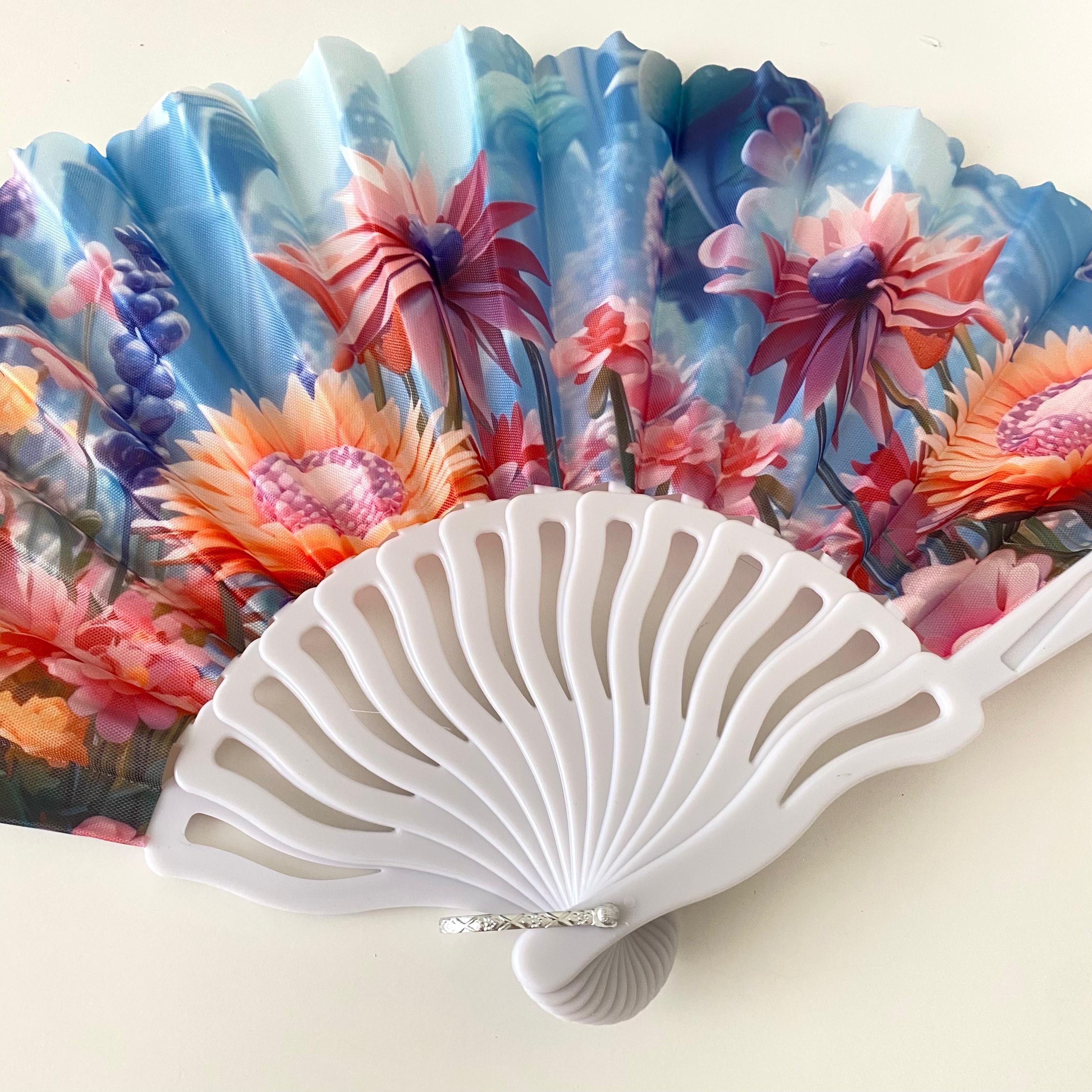 Doğa Ve Çiçek Desenli Yelpaze Model E