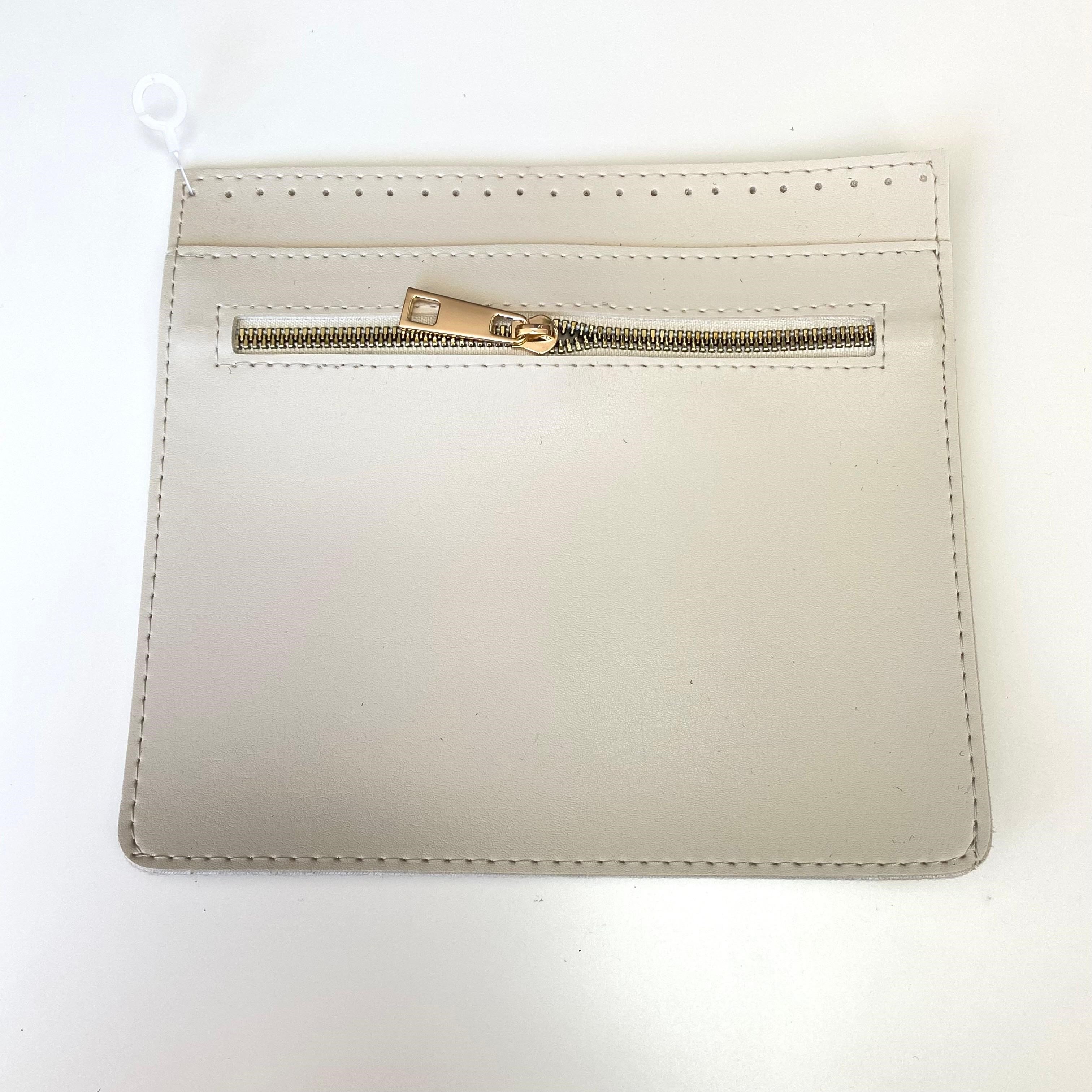Fermuarlı Çanta Cebi Örgü Malzemesi 21 X 19 Cm Krem B