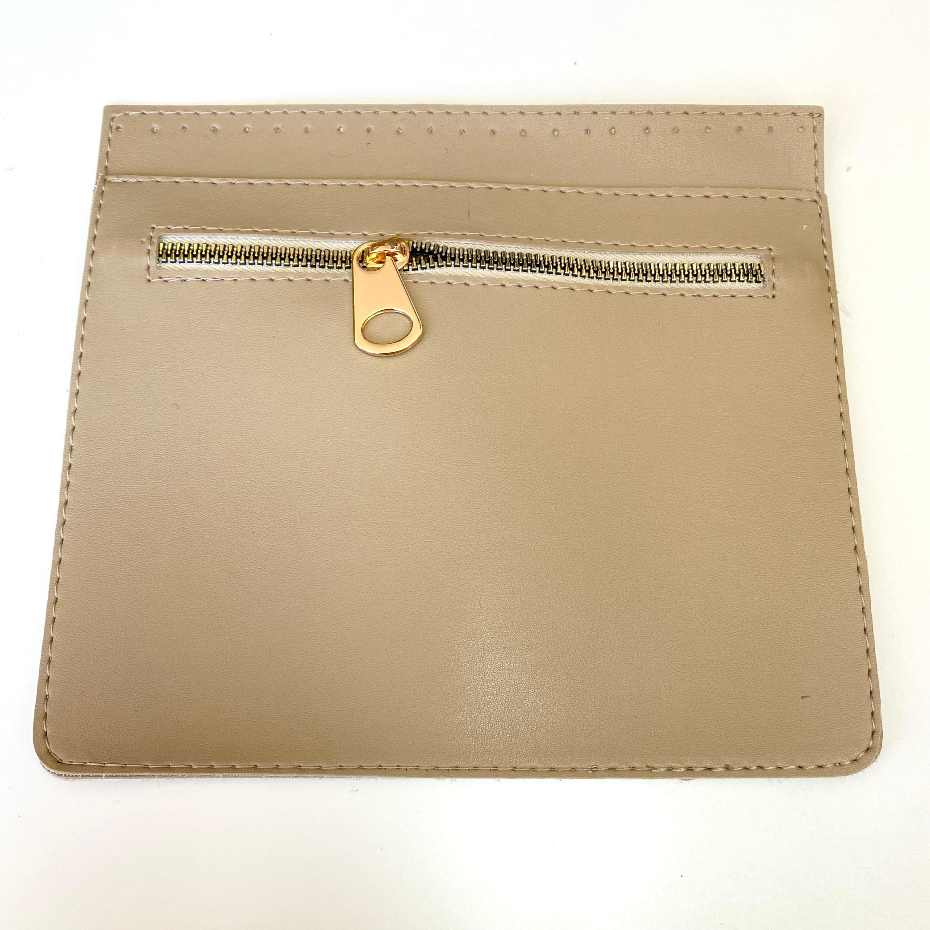 Fermuarlı Çanta Cebi Örgü Malzemesi 21 X 19 Cm Taş