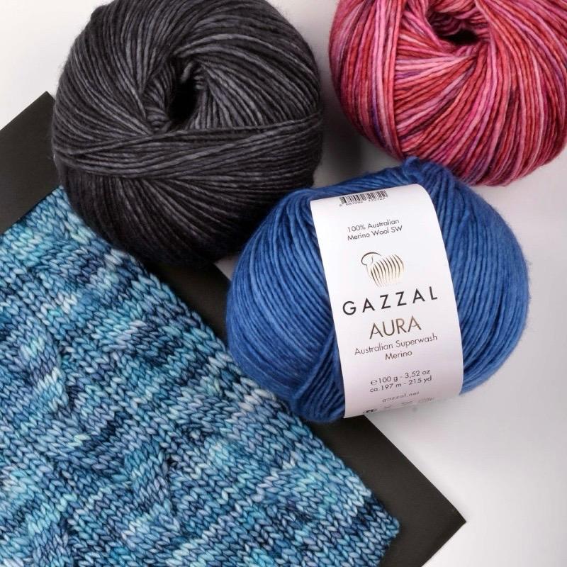 Gazzal Aura Saf Yün Örgü İpliği 100 Gr