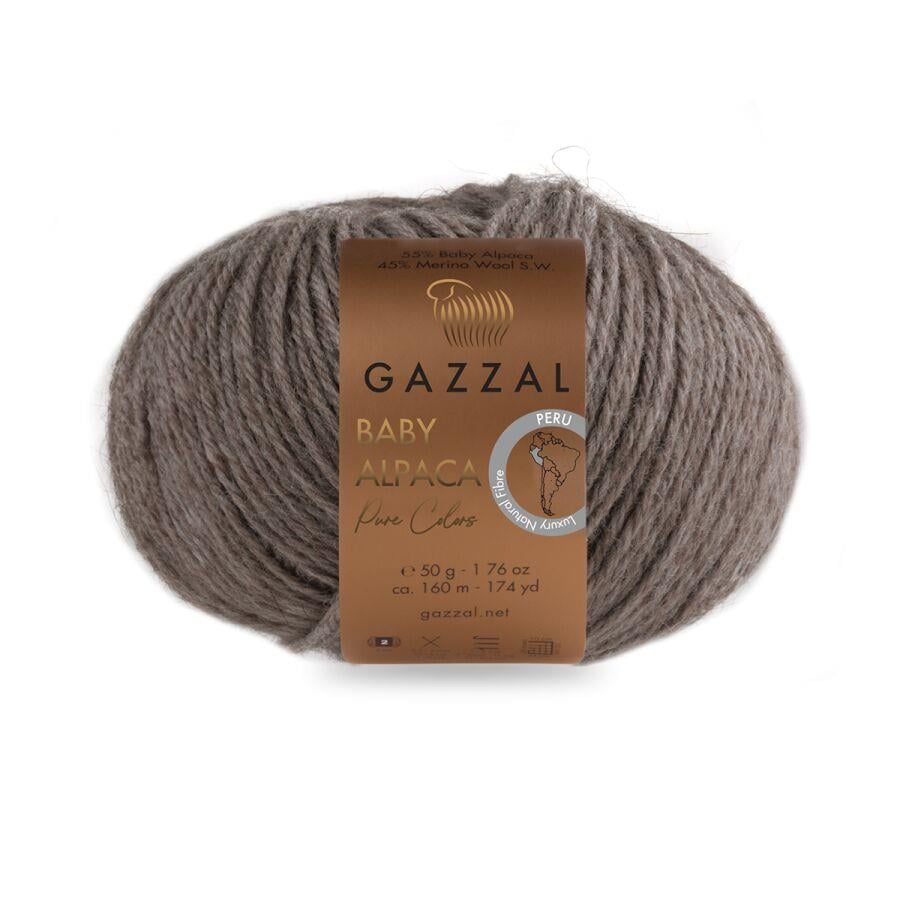 Gazzal Baby Alpaca Pure Color Doğal Saf Yün 50 Gr 6454
