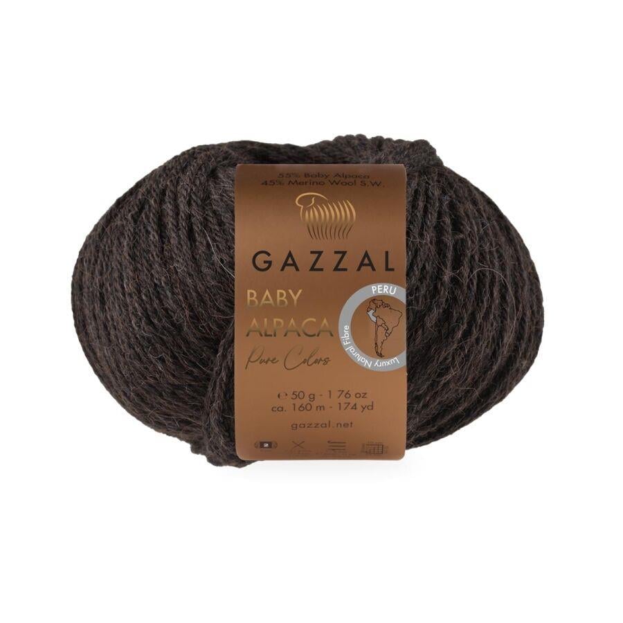 Gazzal Baby Alpaca Pure Color Doğal Saf Yün 50 Gr 6460