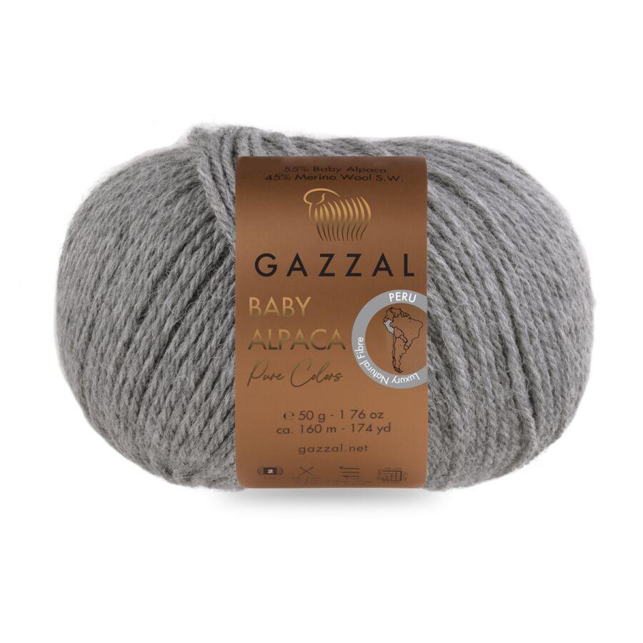 Gazzal Baby Alpaca Pure Color Doğal Saf Yün 50 Gr 6458
