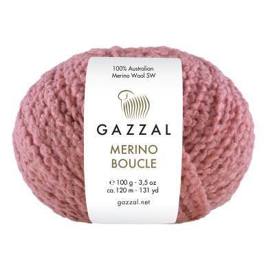 Gazzal Merino Boucle Saf Yün Örgü İpliği 100 Gr 3768
