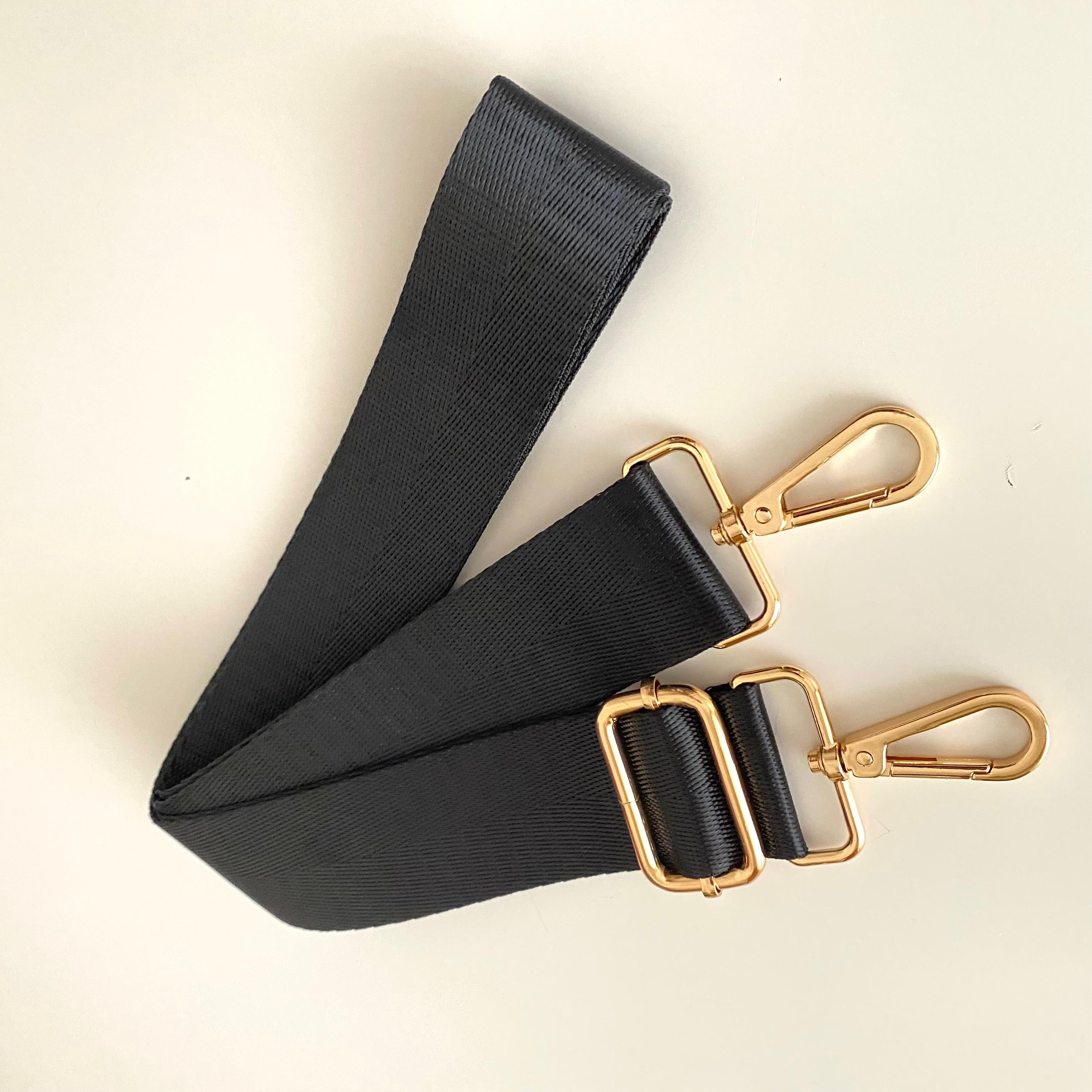 Hasır Görünüm Polyester Dokuma Freebag Siyah 135* *3,8 Cm Çanta Sapı 1115