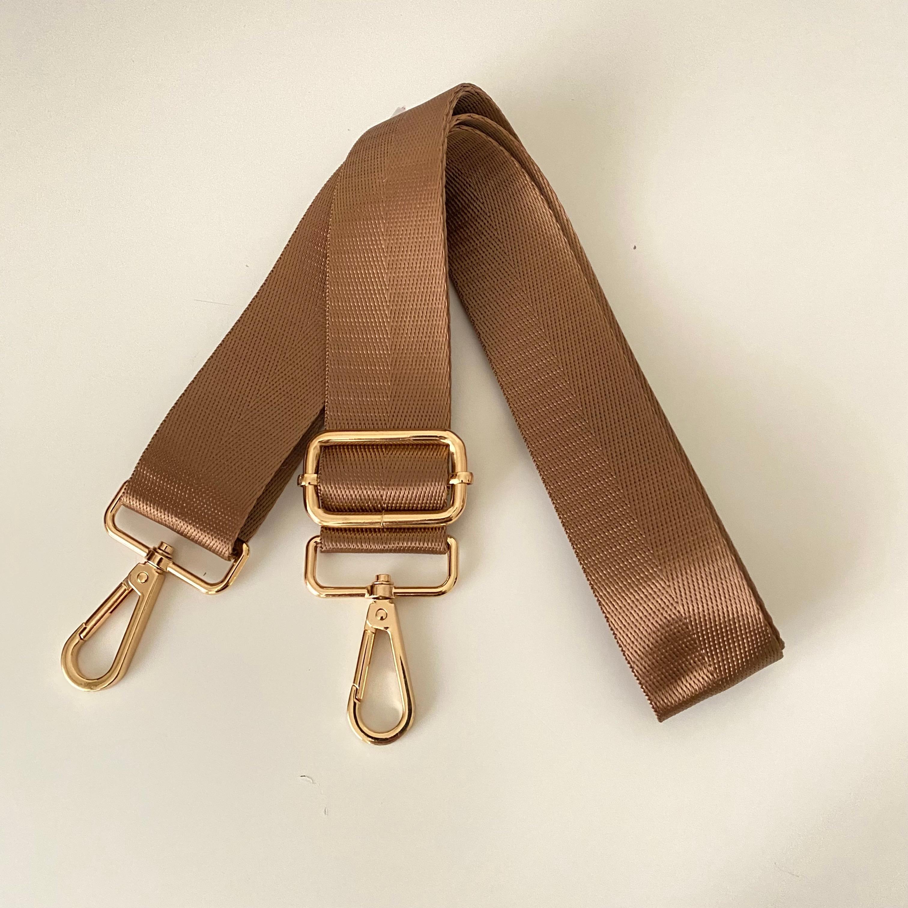 Hasır Görünüm Polyester Dokuma Freebag Kahve 135* *3,8 Cm Çanta Sapı 1114