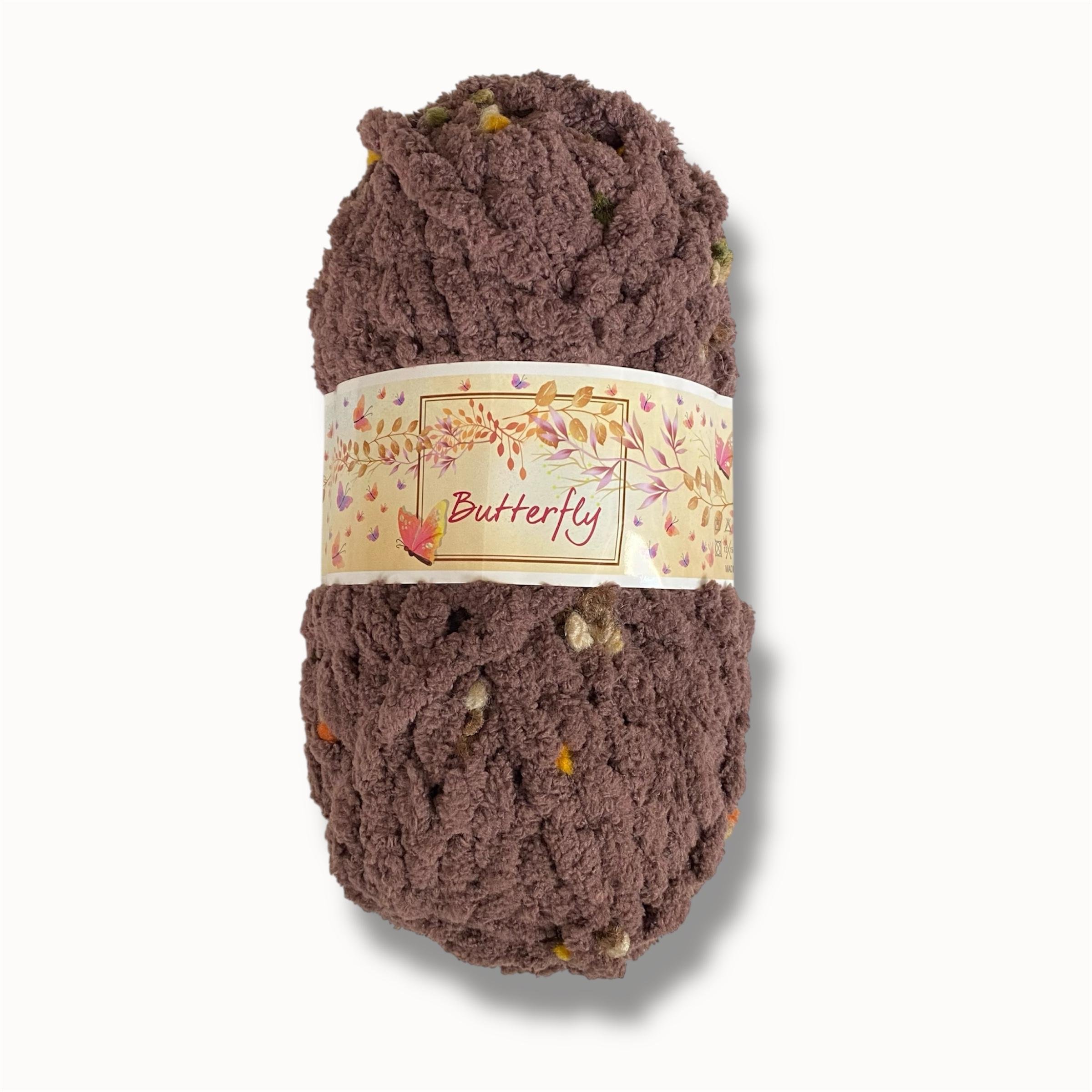 İhraç Fazlası Butterfly Çiçekli Kalın Polar Batatniye İpi