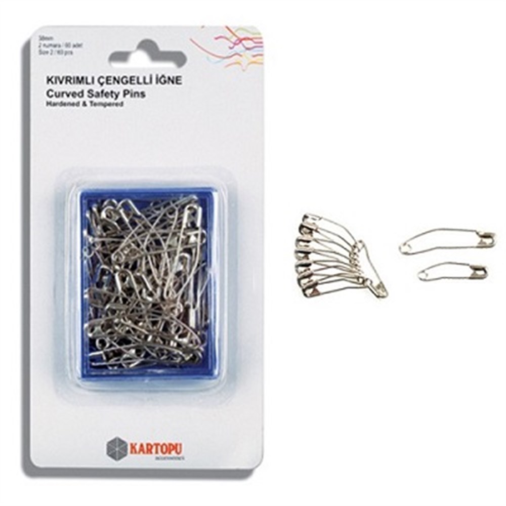 Kartopu Kıvrımlı Çengelli İğne 38 mm 