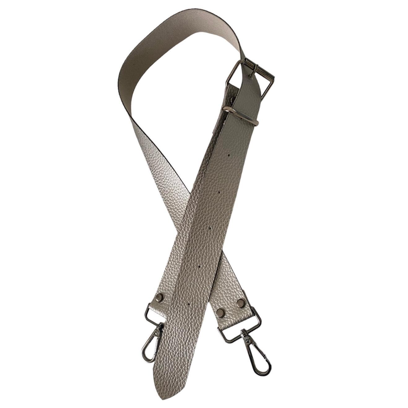 Kemer Tokalı Ayarlanabilir Çanta Askısı 130 cm* 4 Cm Gümüş Renk Krom Kancalı