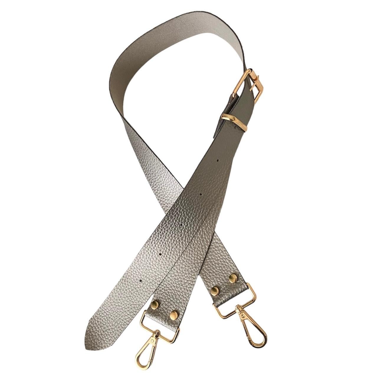 Kemer Tokalı Ayarlanabilir Çanta Askısı 130 cm* 4 Cm Gümüş Renk Altın Kancalı