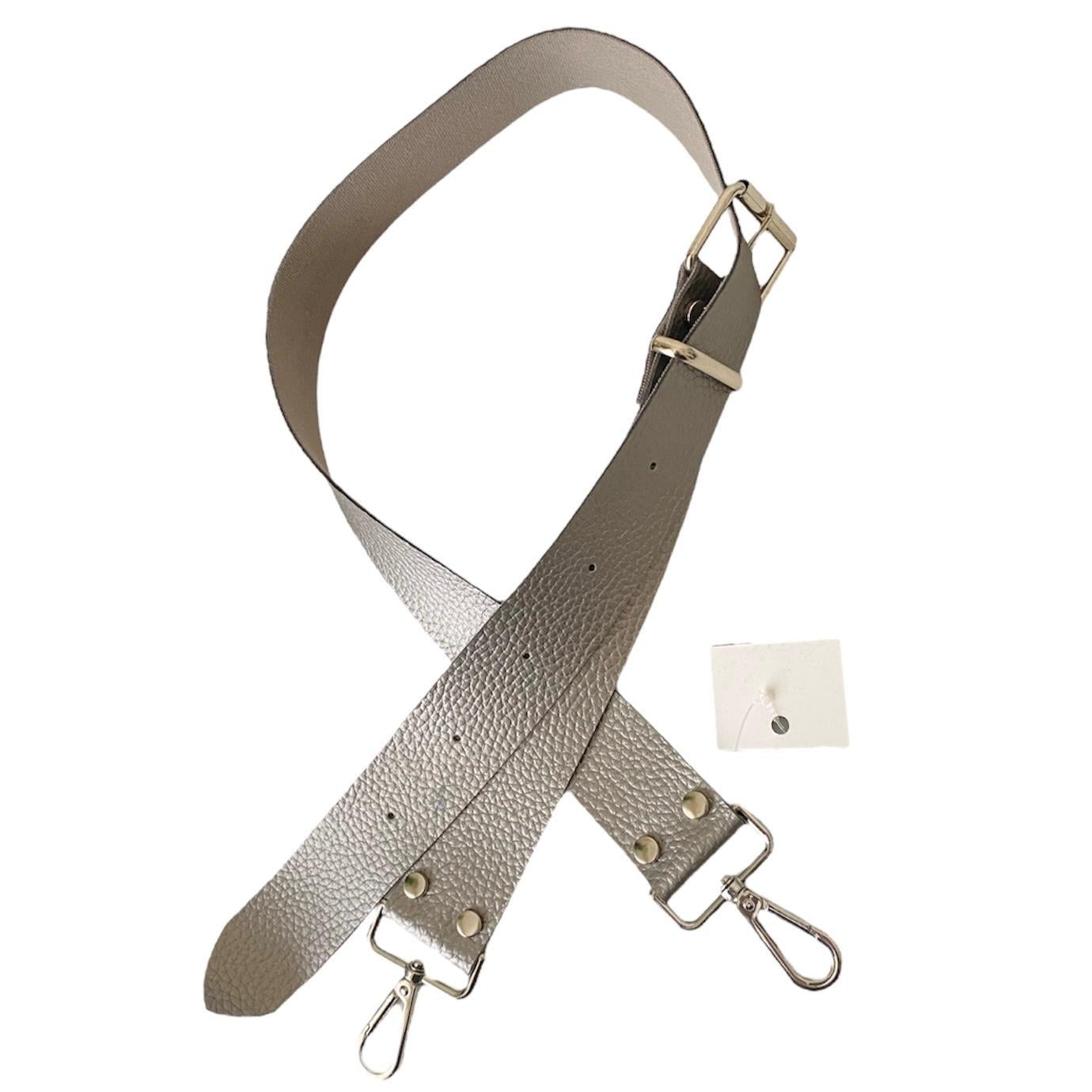 Kemer Tokalı Ayarlanabilir Çanta Askısı 130 cm* 4 Cm Gümüş Renk Gümüş Kancalı
