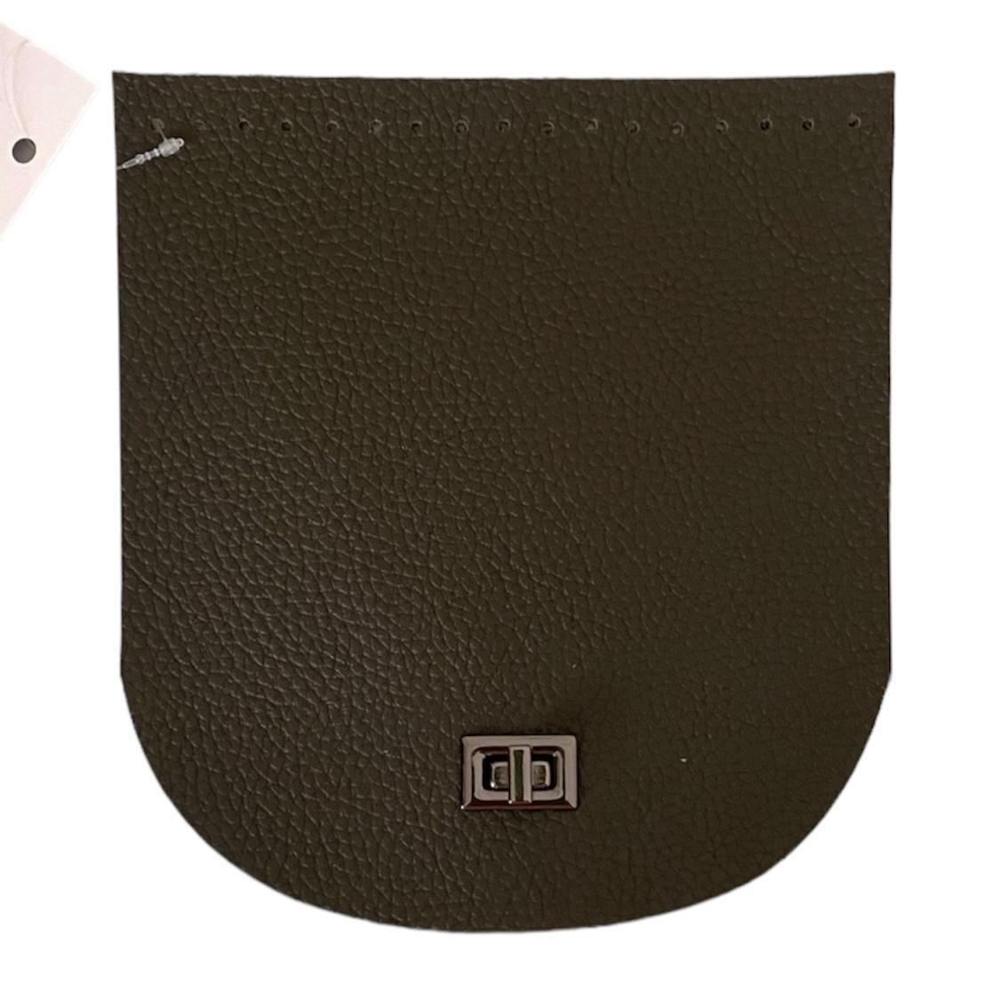 Kilitli Çanta Kapağı 18x 20 Cm Haki Renk Krom Klips