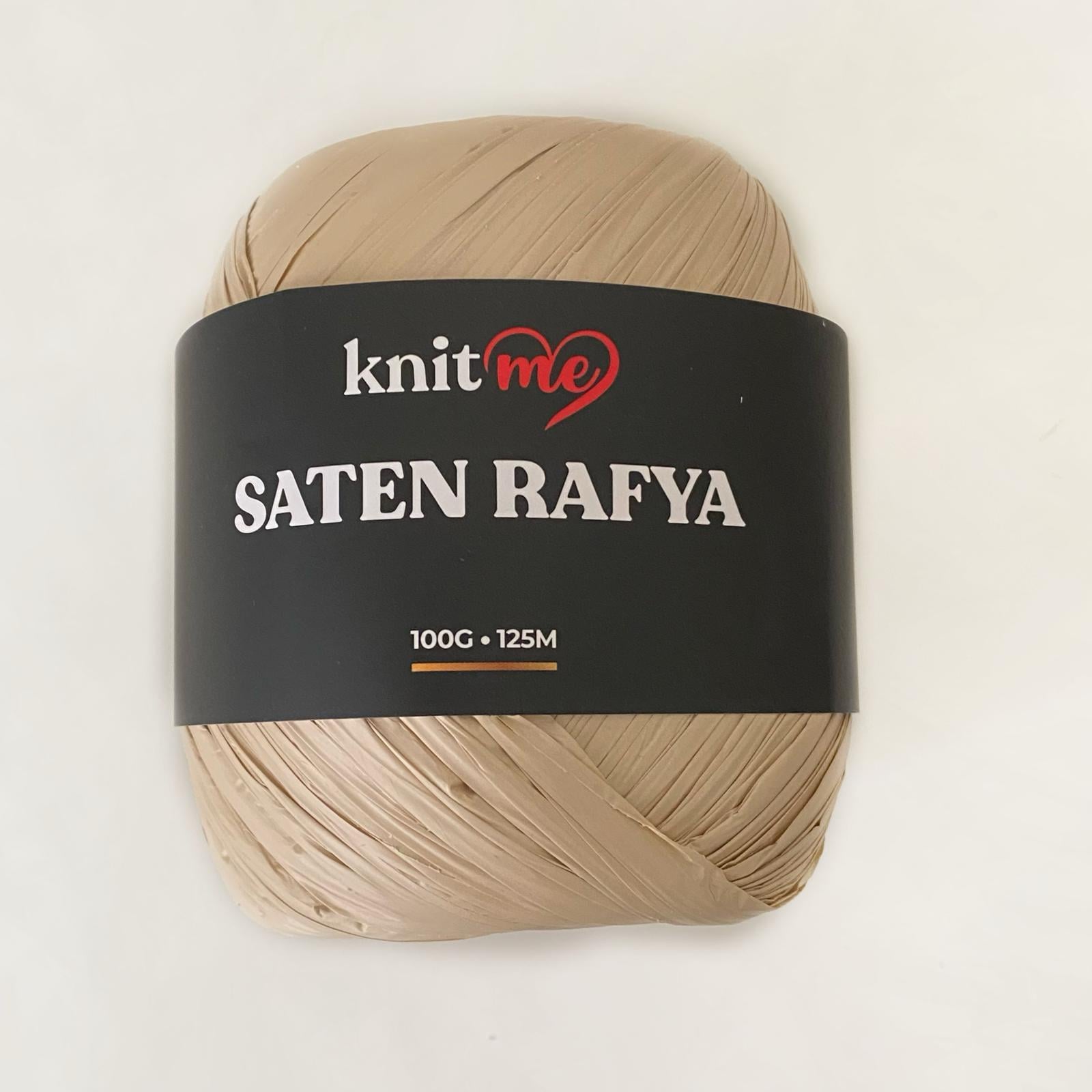 Knit Me Saten Rafya-Raffia İplik 100 Gr Vizon