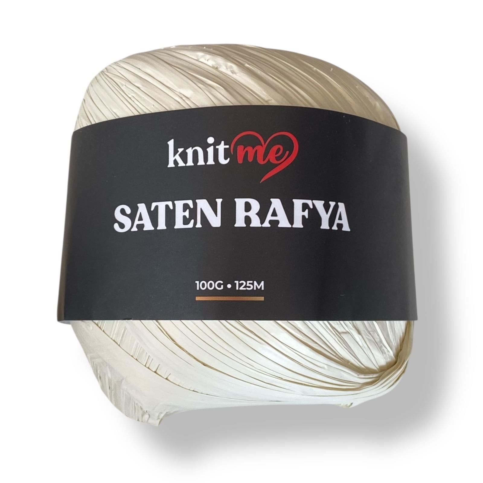 Knit Me Saten Rafya-Raffia İplik 100 Gr  Açık Krem