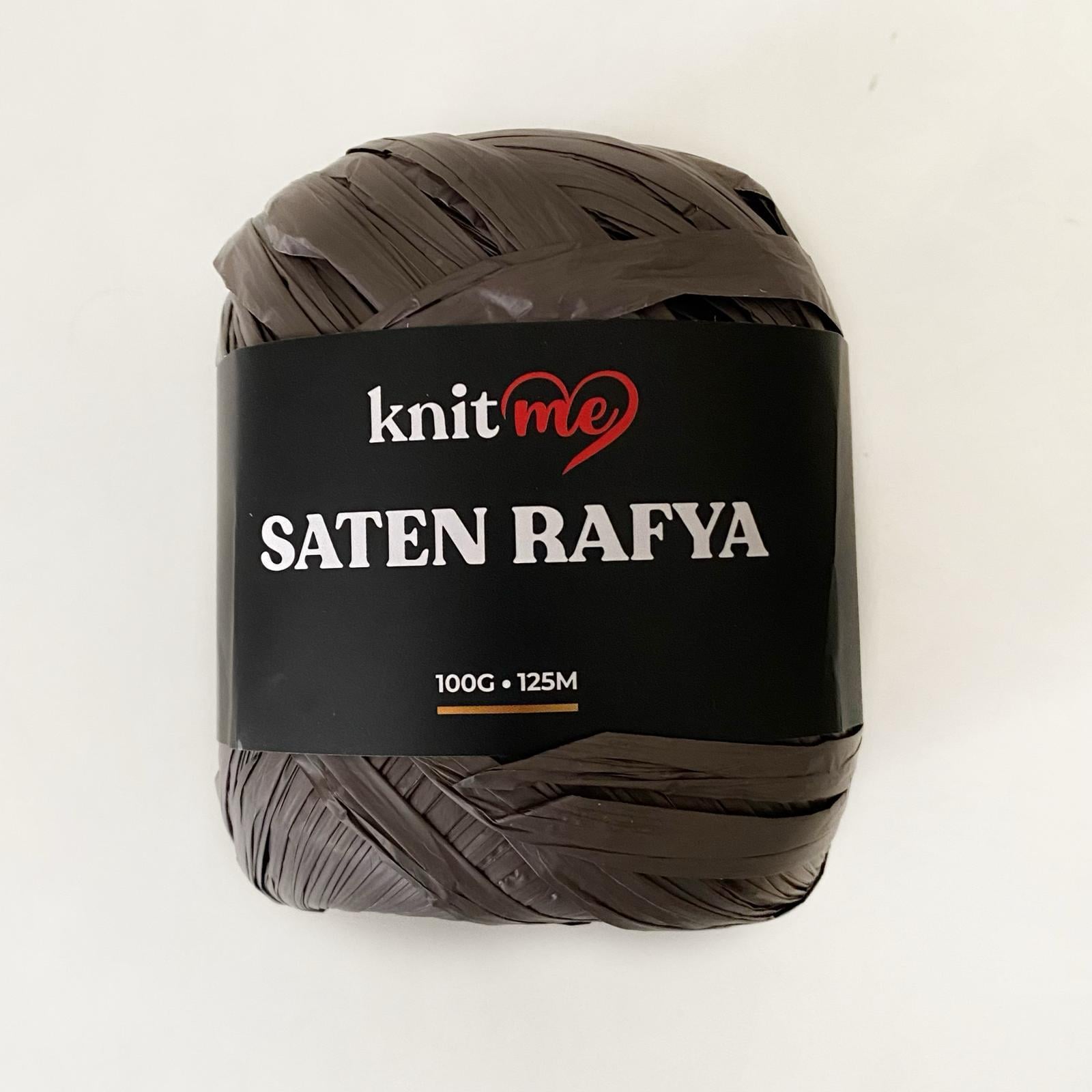 Knit Me Saten Rafya-Raffia İplik 100 Gr Kahve