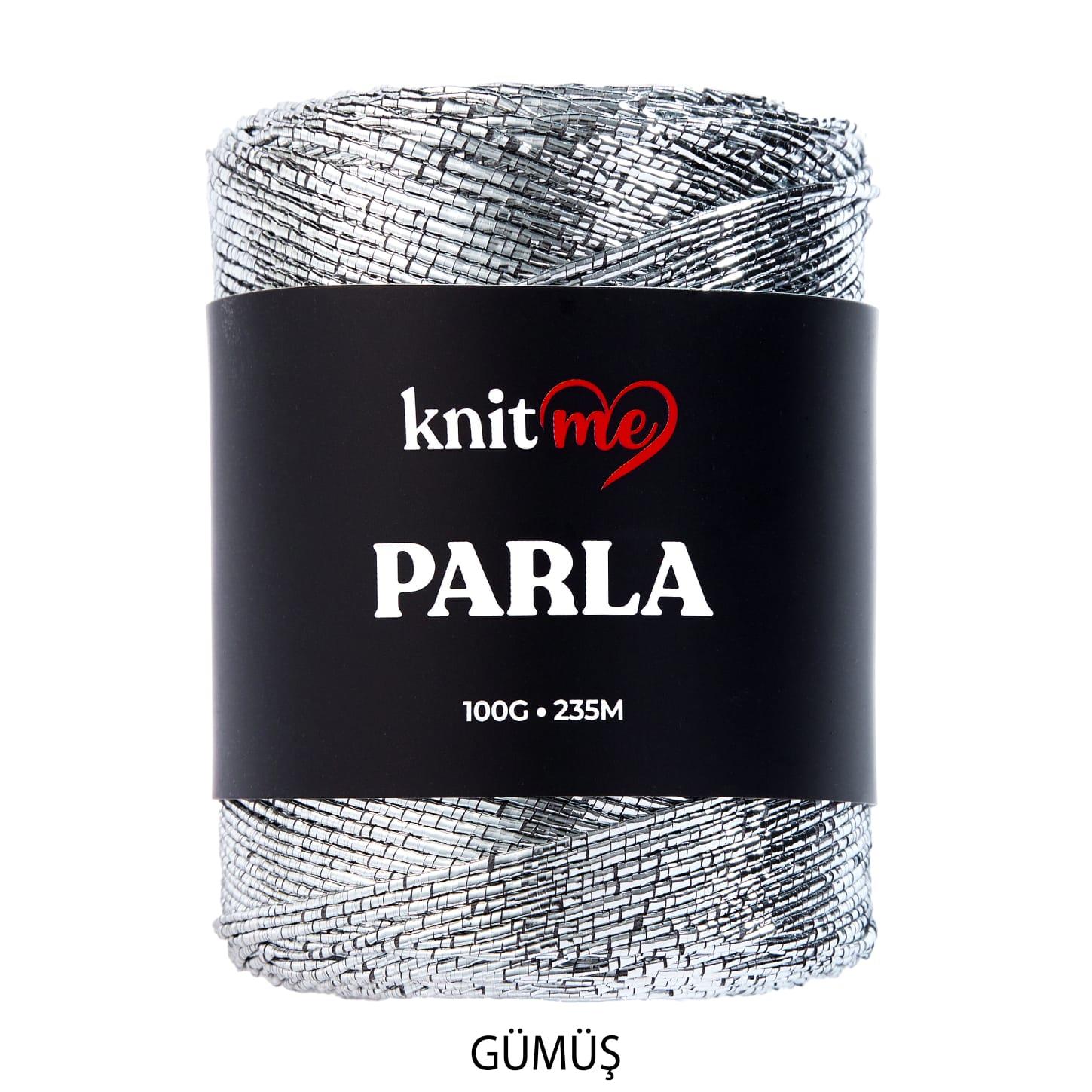 Knitme Parla Gümüş Simli Çanta ve Aksesuar Örgü İpliği