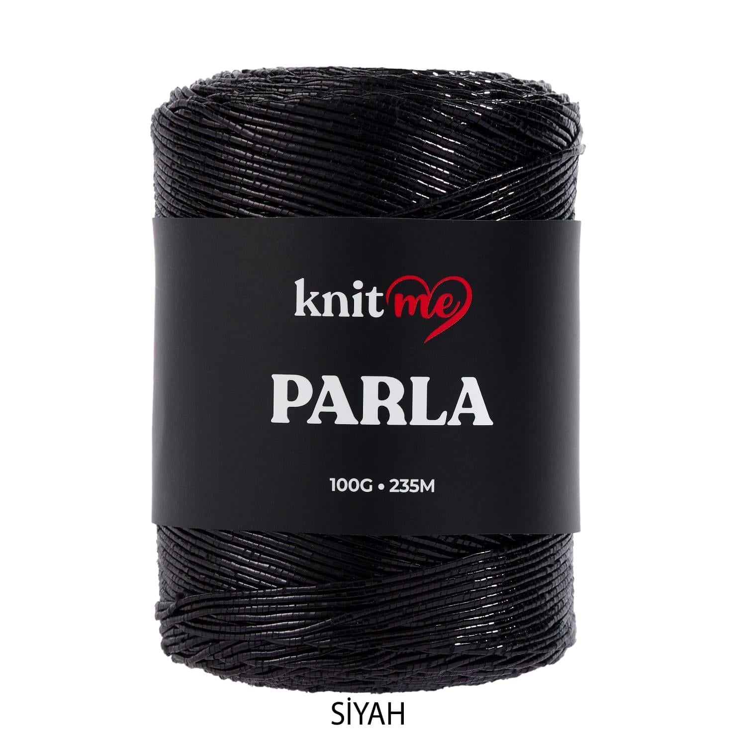 Knitme Parla Siyah Simli Çanta ve Aksesuar Örgü İpliği