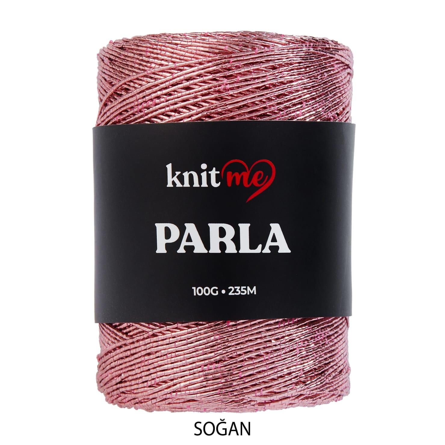 Knitme Parla Soğan Renkli Simli Çanta ve Aksesuar Örgü İpliği