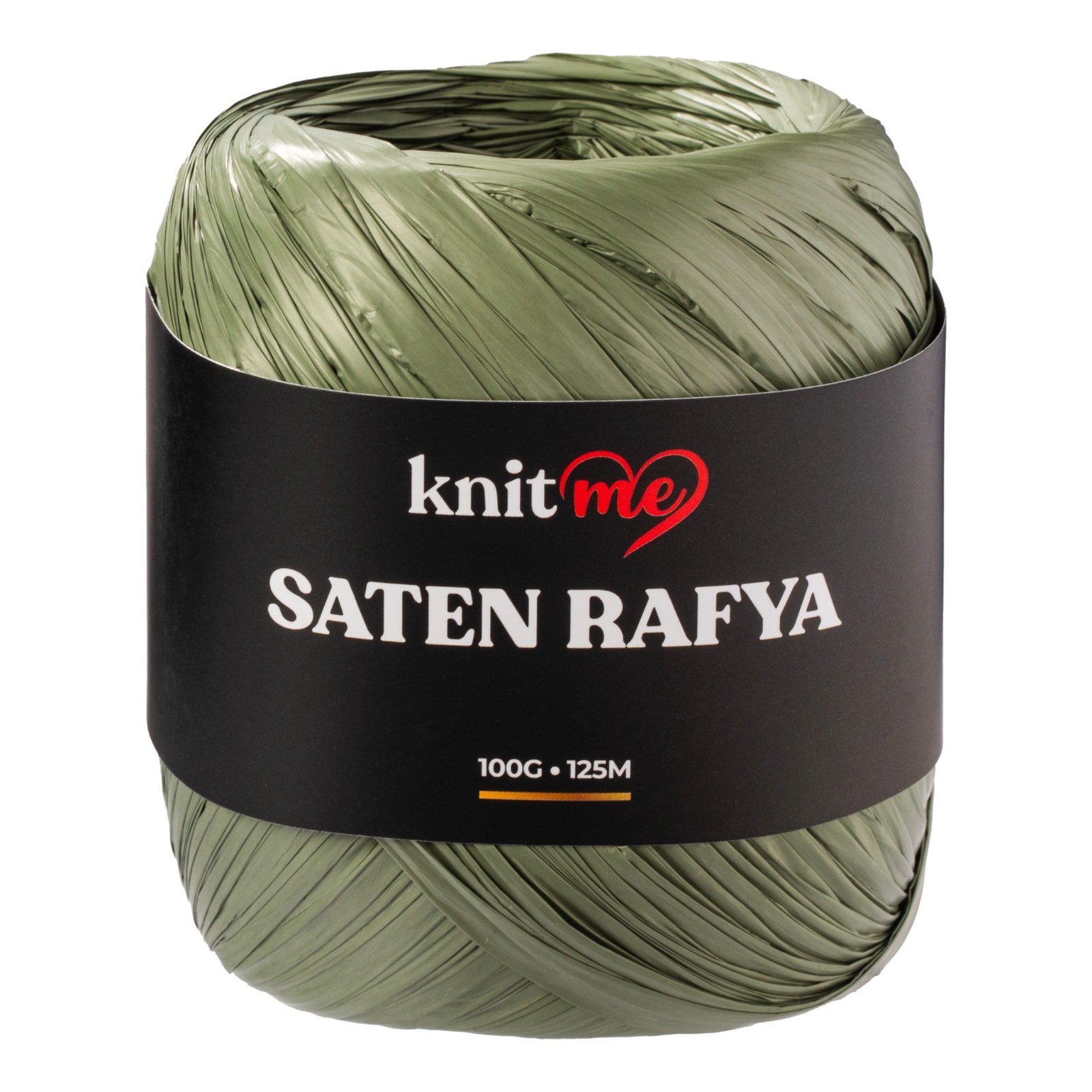 KnitMe Saten Rafya-Raffia Örgü İplik 100 Gr Haki