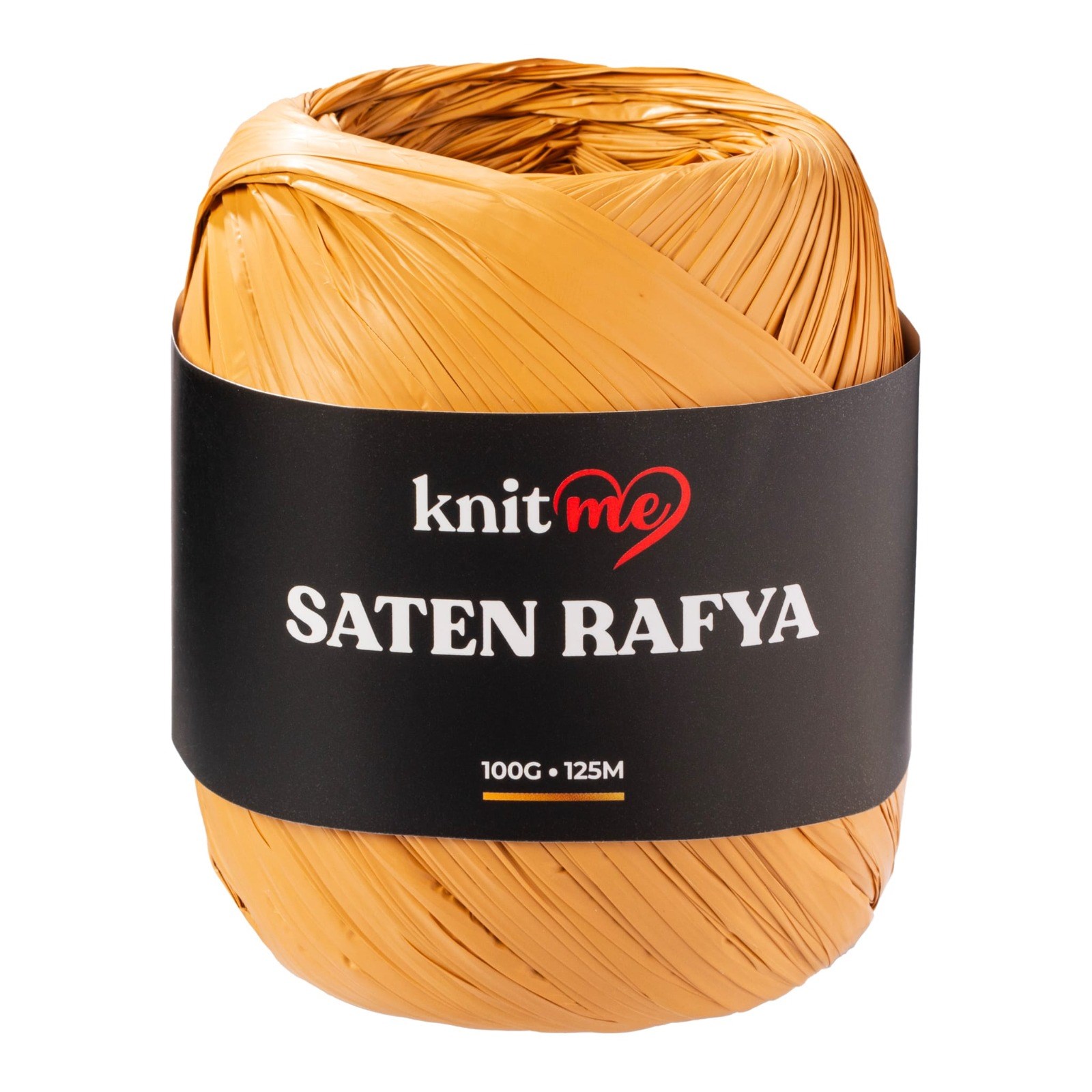 KnitMe Saten Rafya-Raffia Örgü İplik 100 Gr Camel