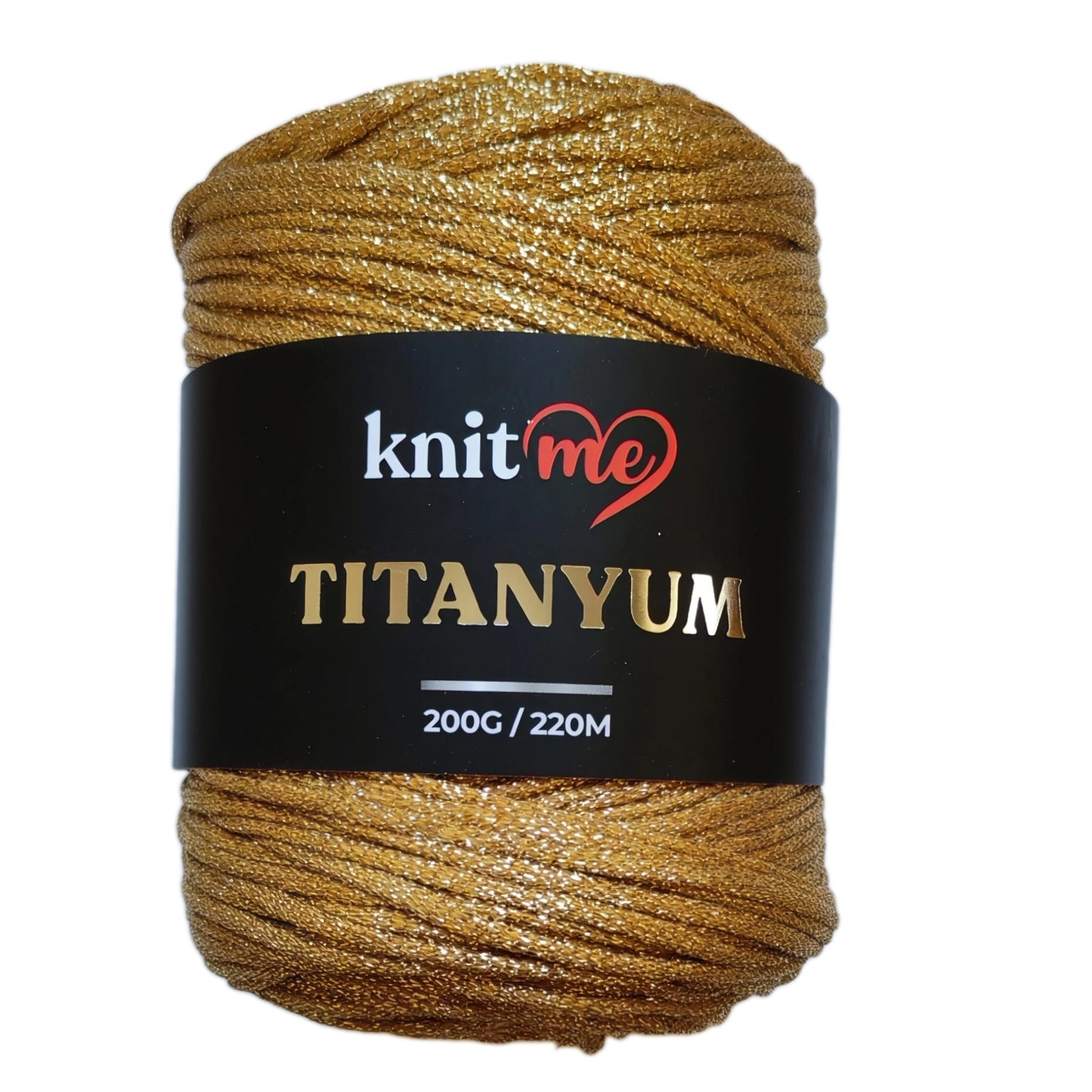 Knitme Titanyum Simli Çanta ve Aksesuar Örgü İpliği 200 Gr - Altın