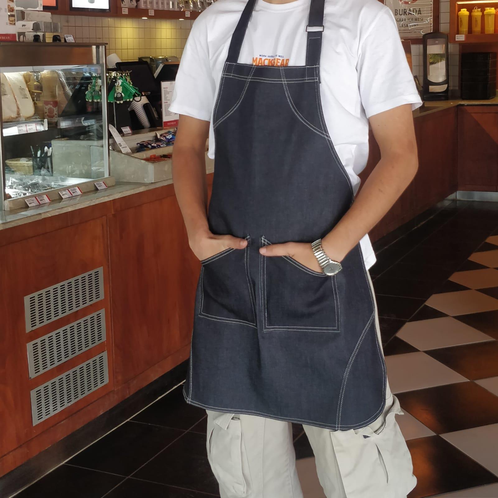 Kot Kumaş Barista Cafe Restaurant Berber Kuaför Otel Mutfak El İşi Ve Bahçe Önlüğü *** İsimlik Rozet Hediyeli ***