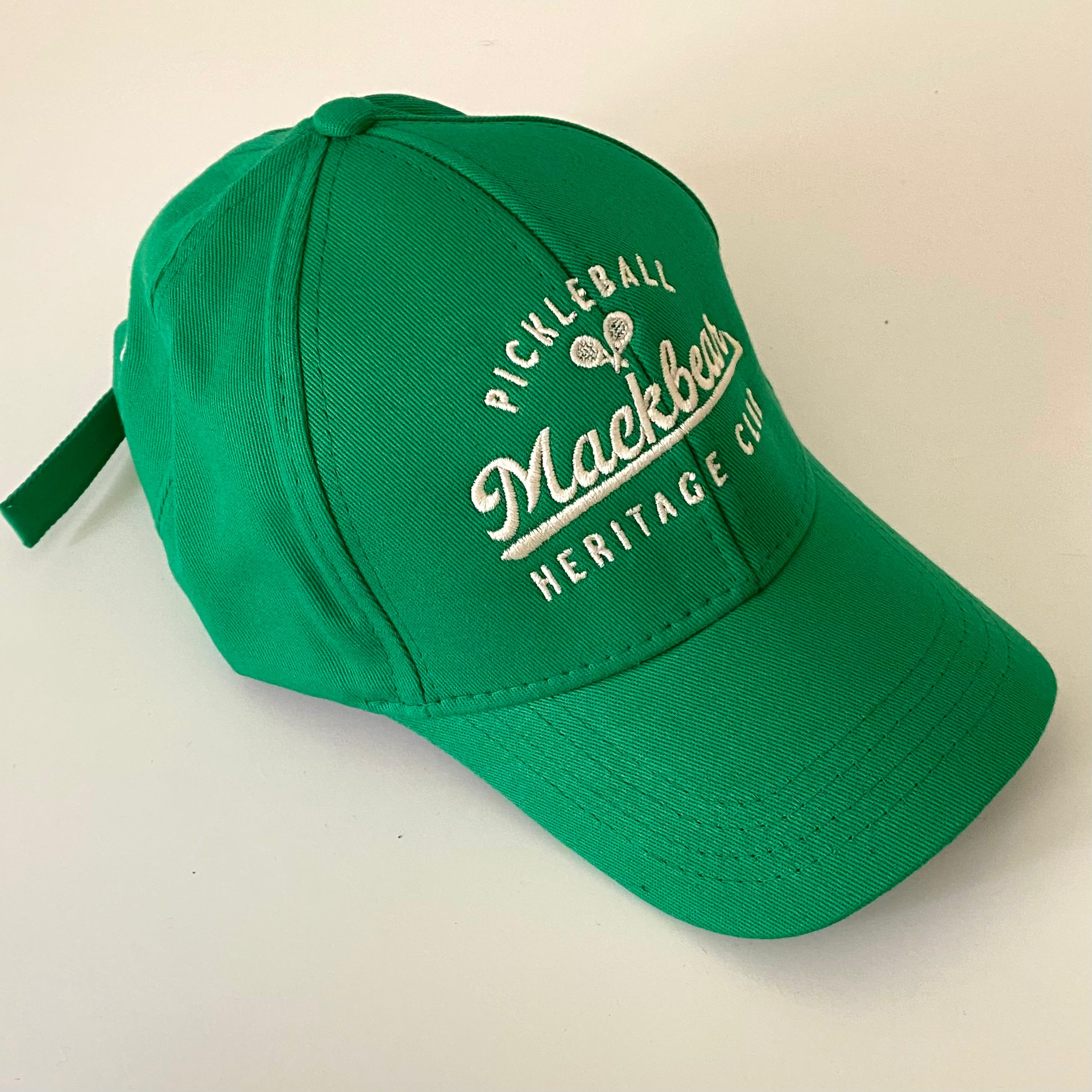 Mackbear Ayarlanabilir Unisex Şapka Düz Model Logolu Yeşil