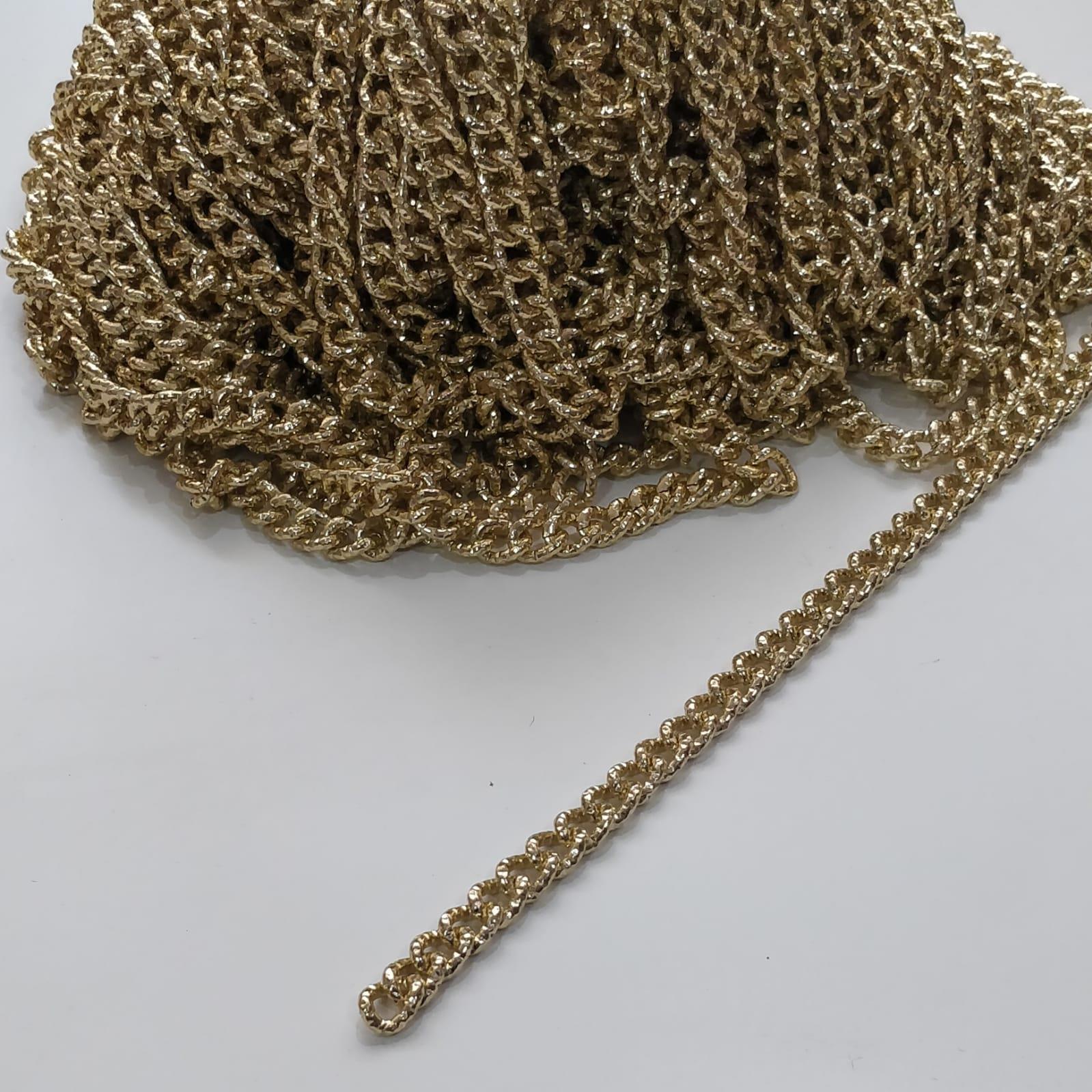 Metal Burgulu Çanta Zincir 10 Mm 1 Metre Altın