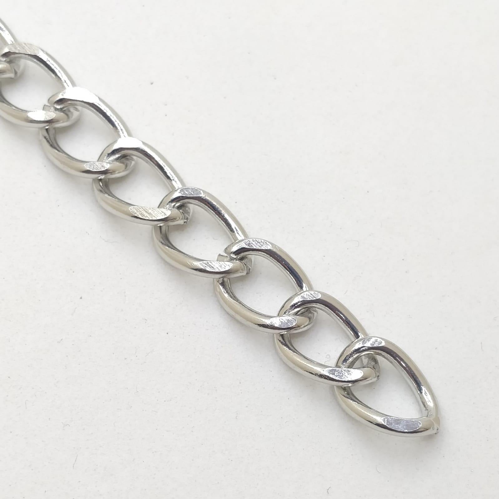 Metal Çanta Zincir 13 Mm 1 Metre Gümüş